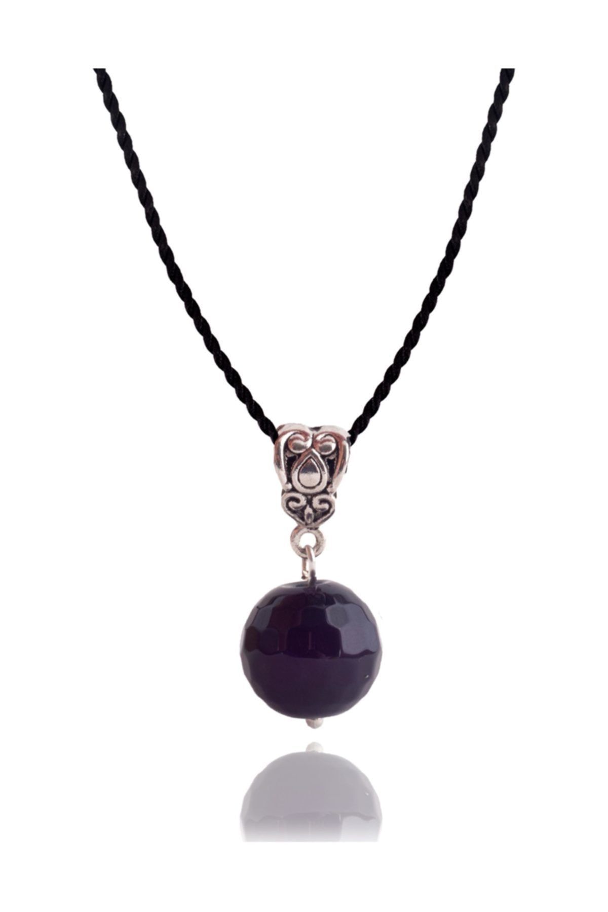Stoneage-Purple Agate Natural Stone Necklace 4