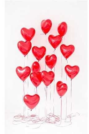Kırmızı Kalp Balon Latex 5 Li PF2705
