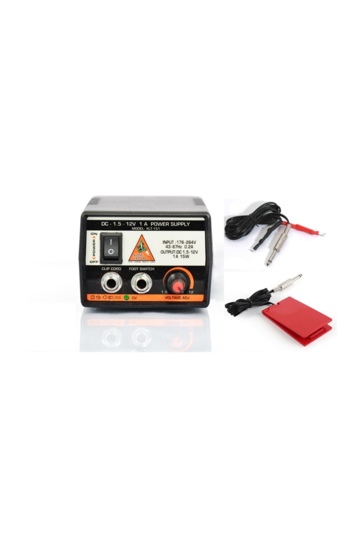 Xlt-152-2 Çift Jaklı Dövme Makinası Adaptör + Clip Cord + Pedal