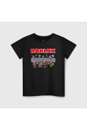 Unisex Çocuk Siyah Roblox T-Shirt 4545 04959