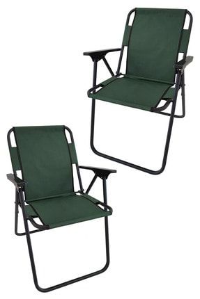 2 Adet Kamp Sandalyesi Katlanır Sandalye Piknik Sandalyesi Plaj Sandalyesi Yeşil. PK-SND-04