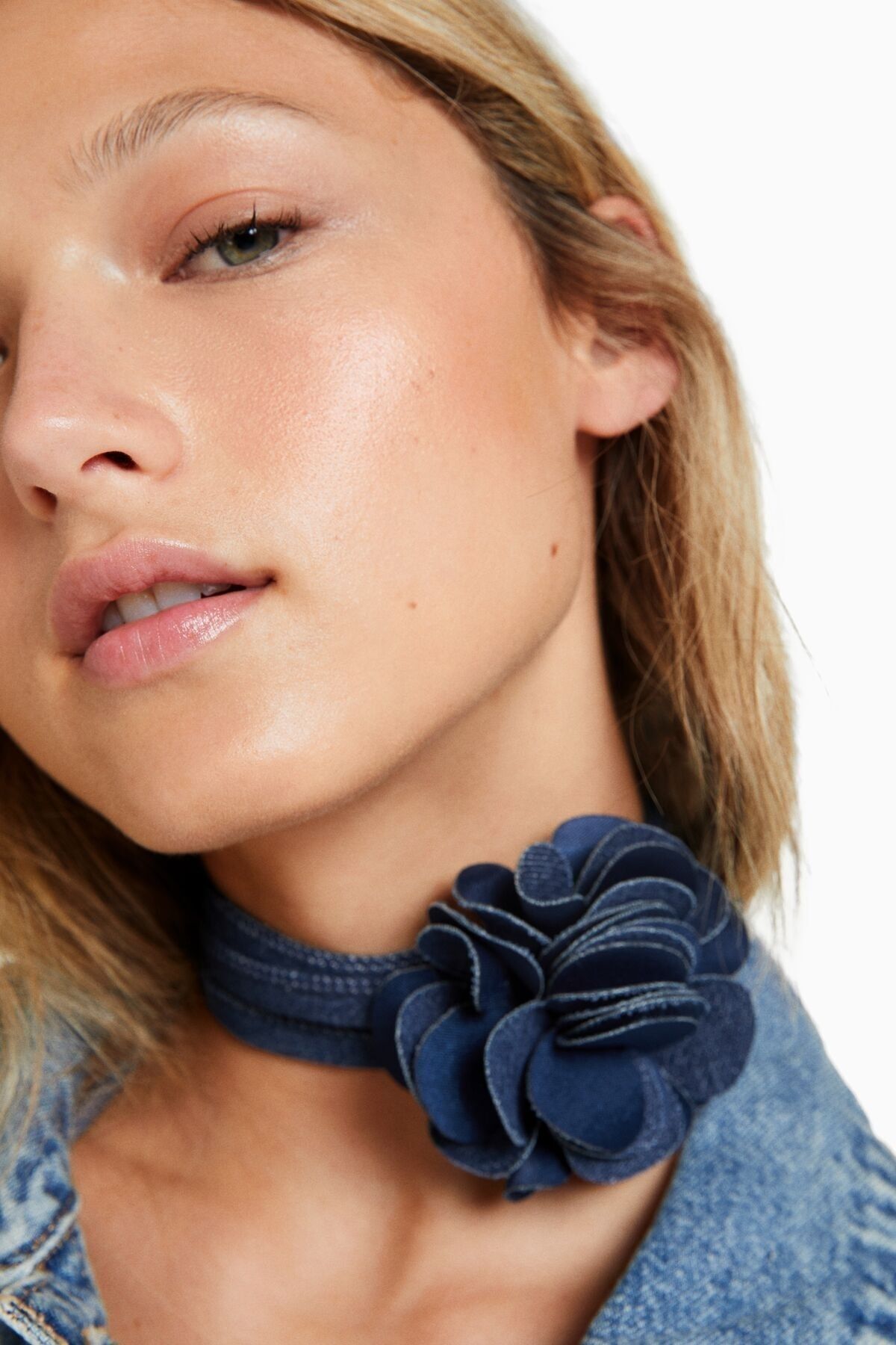Denim choker sale