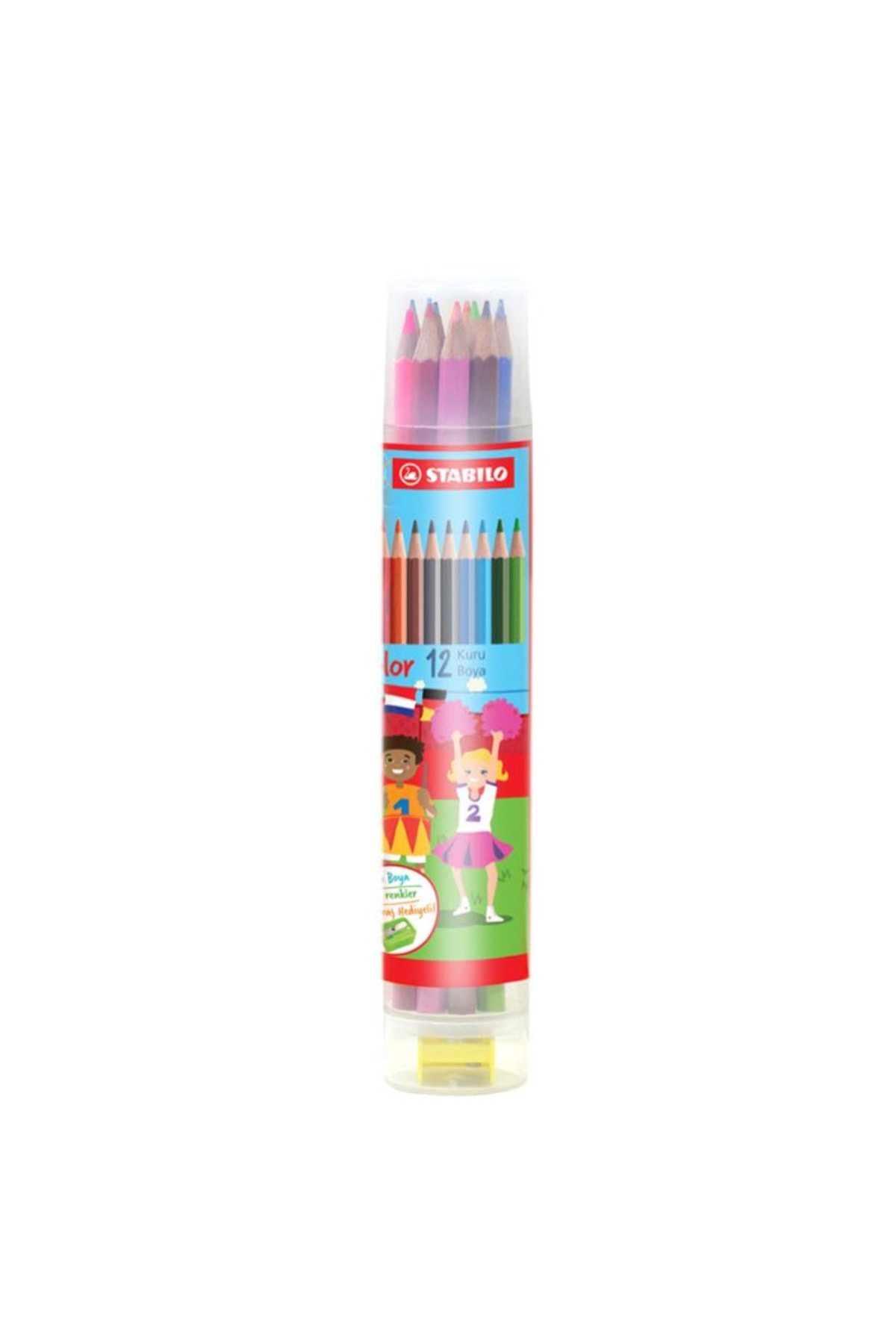 Stabilo Color Kuru Boya 12'li Plastik Tüp 1212/77 Pt