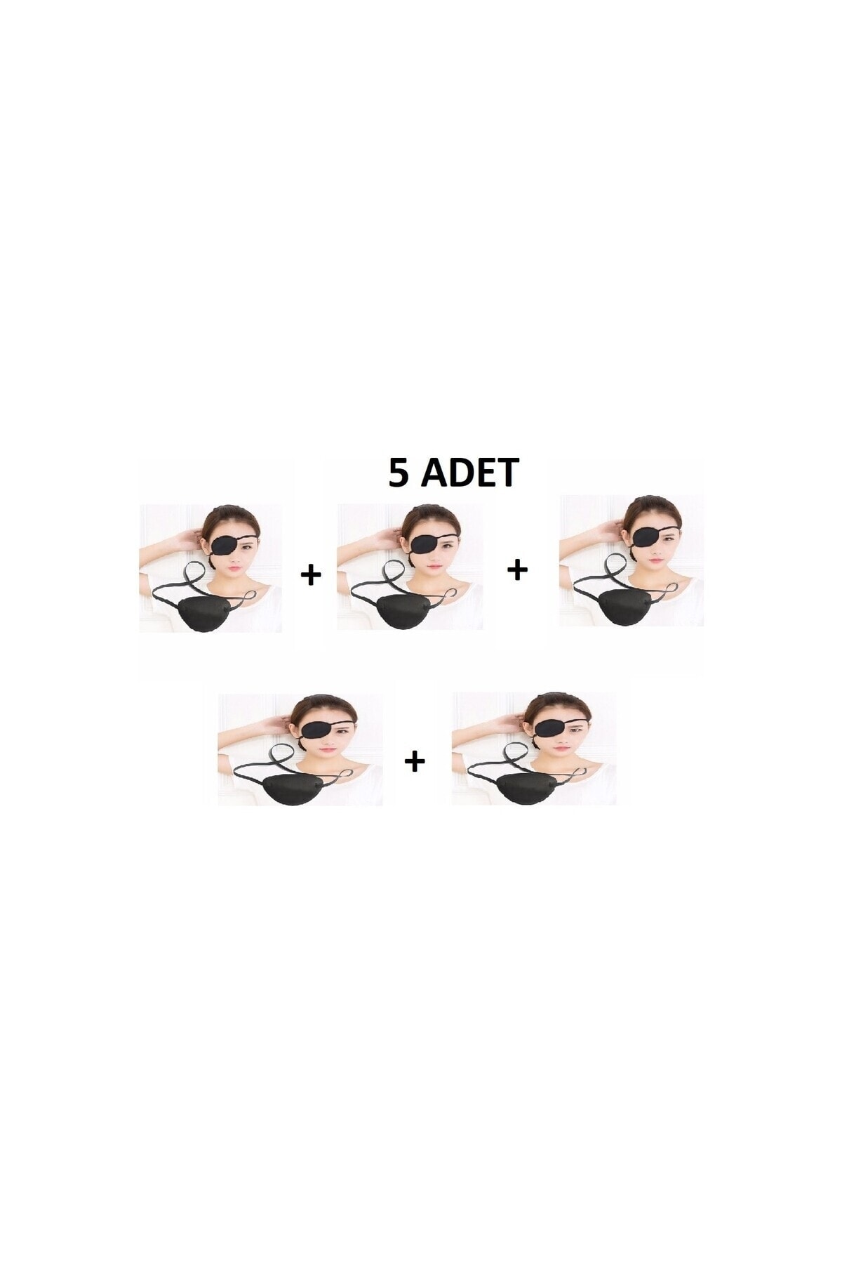 Rotantix 5 Adet Göz Kapama Bandı Tek Göz Korsan Bandı Göz Bandajı Göz Tembelliği Bandı Göz Pedi Göz Bandı