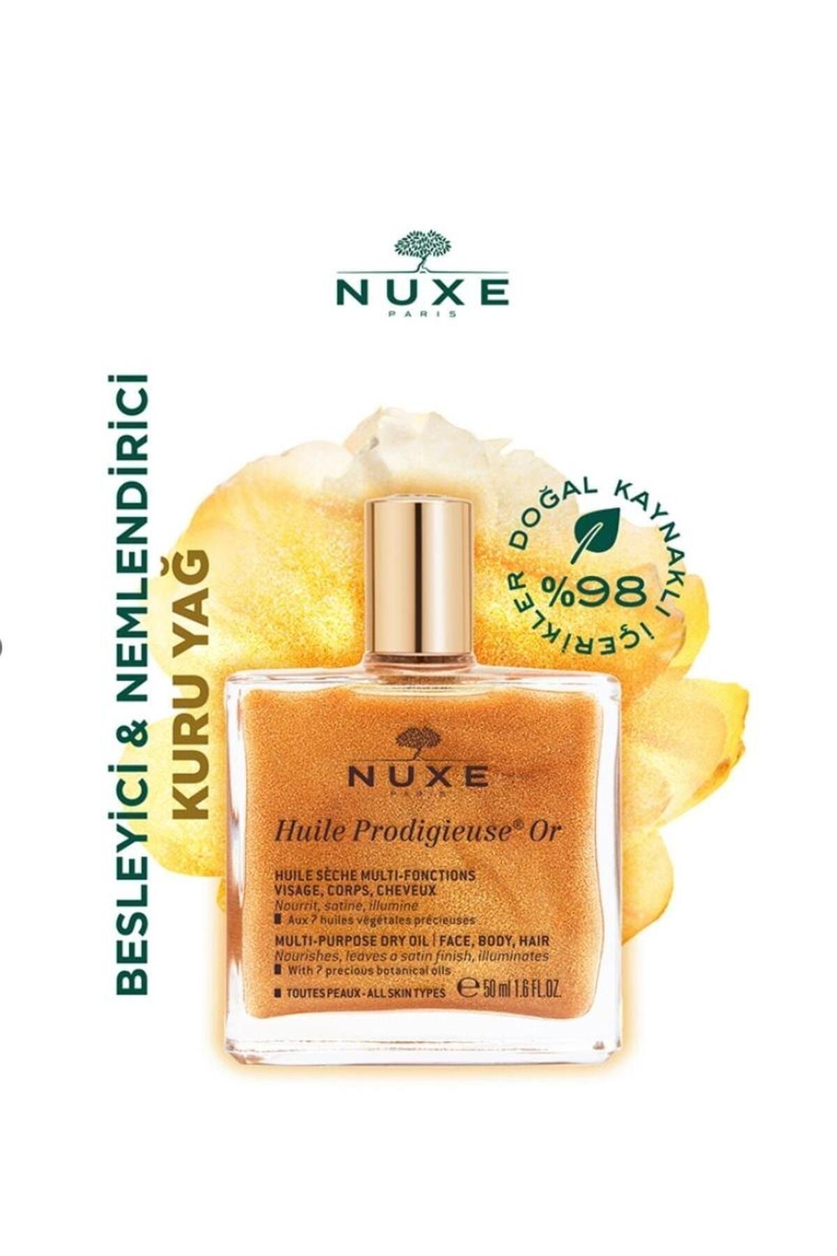 Nuxe روغن خشک درخشان هویل پرودیژوس یا طلایی ناکس 50 میلی لیتر