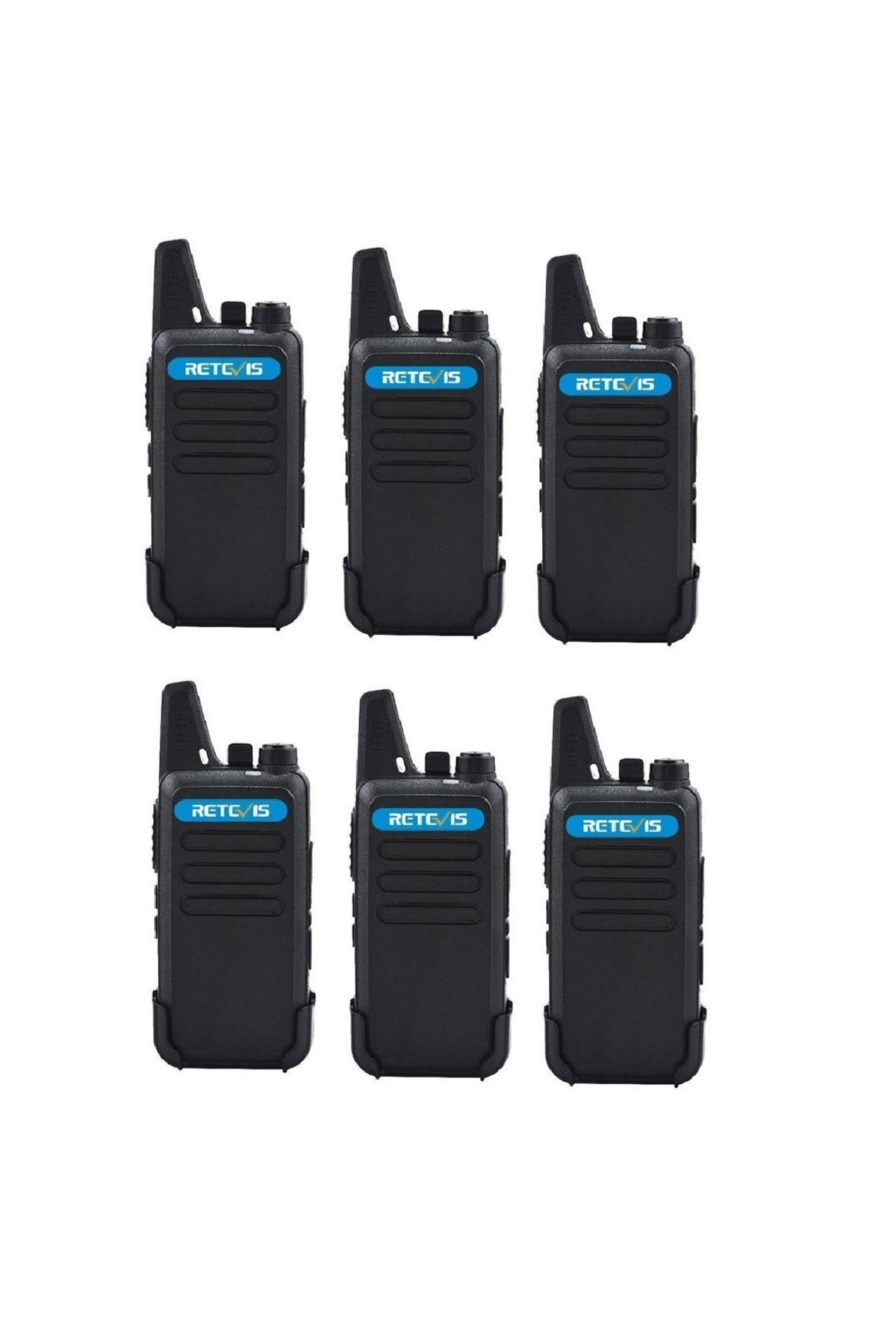 Retevis 6'lı Pmr 446 Türkçe Konuşan El Telsizi Wln Kulaklık Hediyeli Telsiz Tam Takım 9 Parça Set