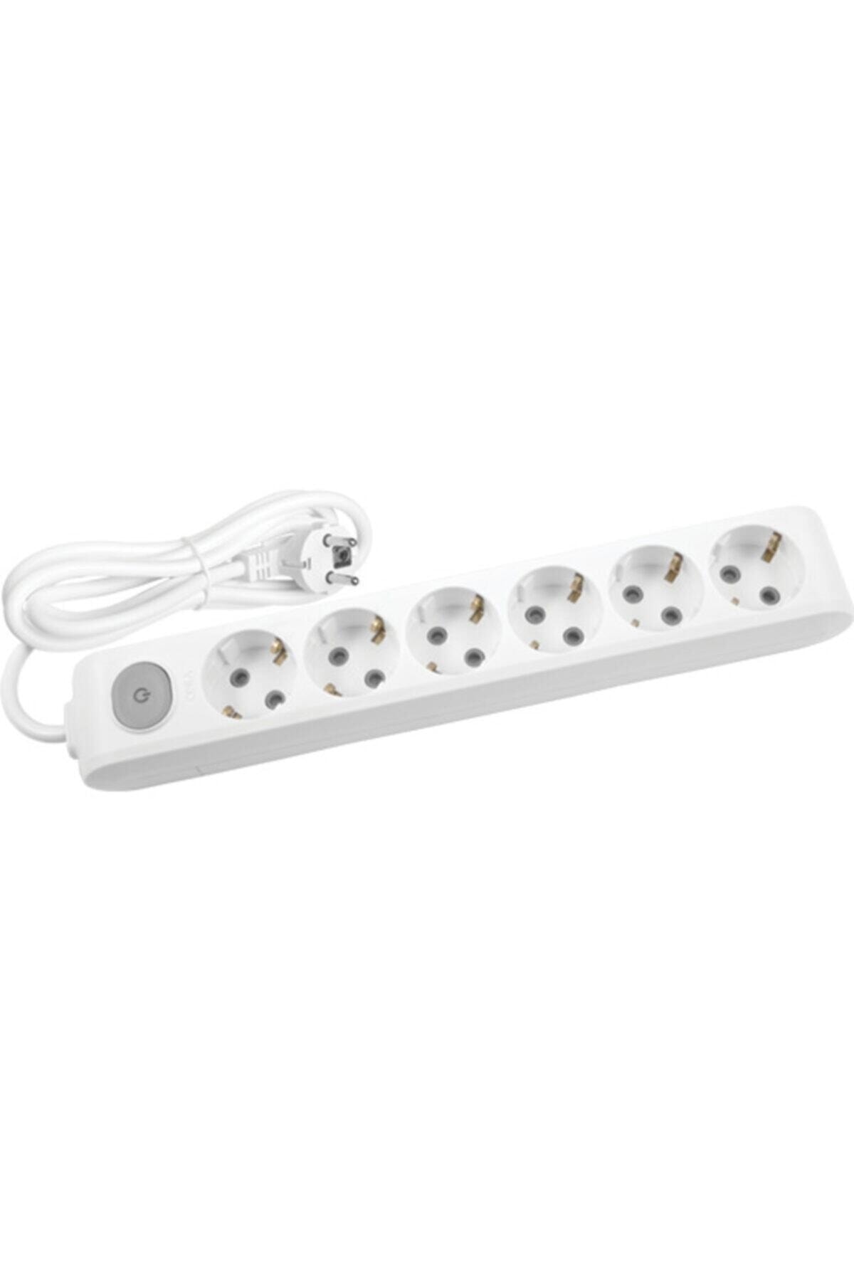 MULTI-LET 6-Piece Switch Grounded Wired Child K. Group Socket 3 Meters White 90117603