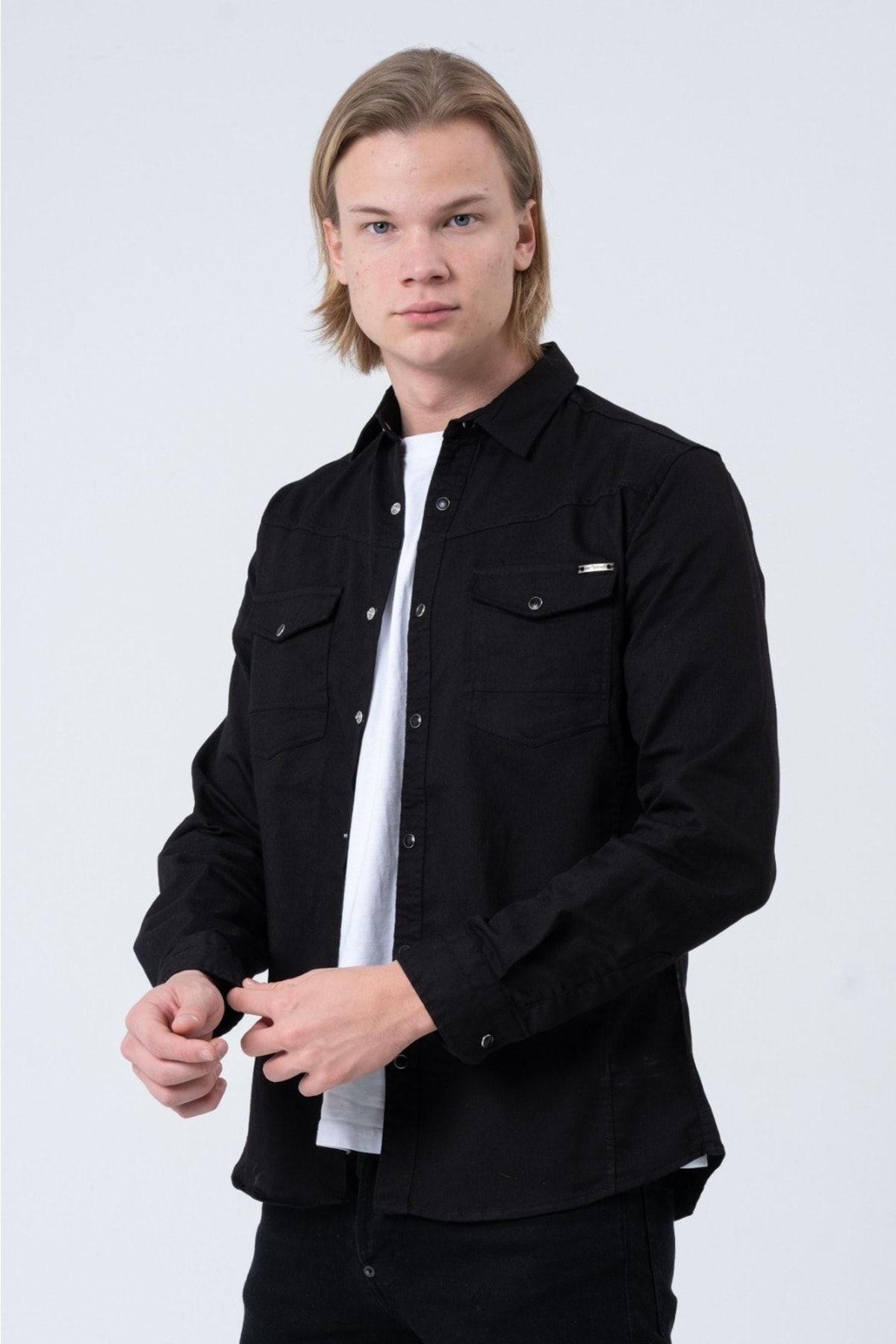 Lee black denim store shirt