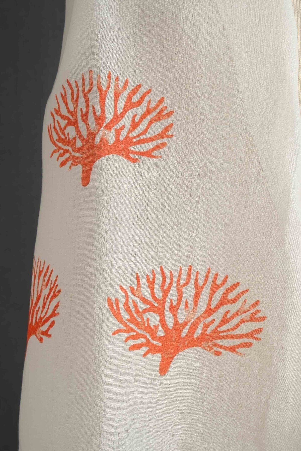 Coral sales linen scarf