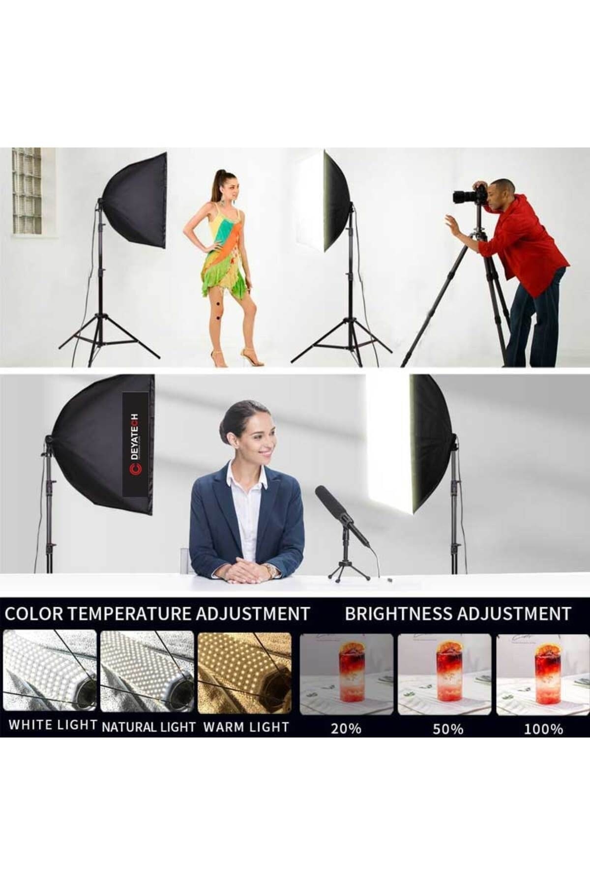Deyatech Softbox 60x90cm 120w 3000-5500k Led Video Ve Fotoğraf