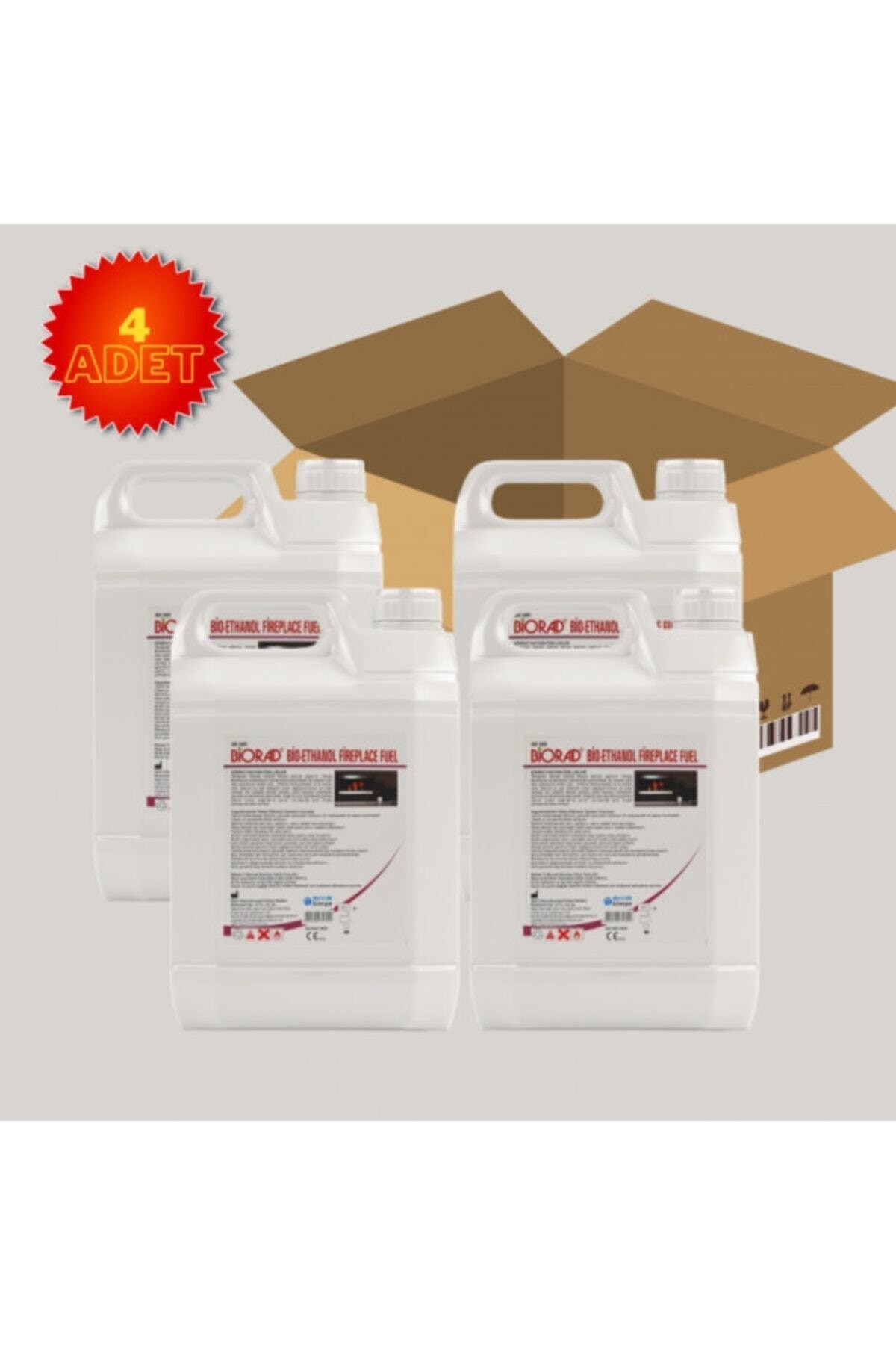 BİORAD 20 Litre Bioethanol Bacasız Şömine Yakıtı 4 Adet