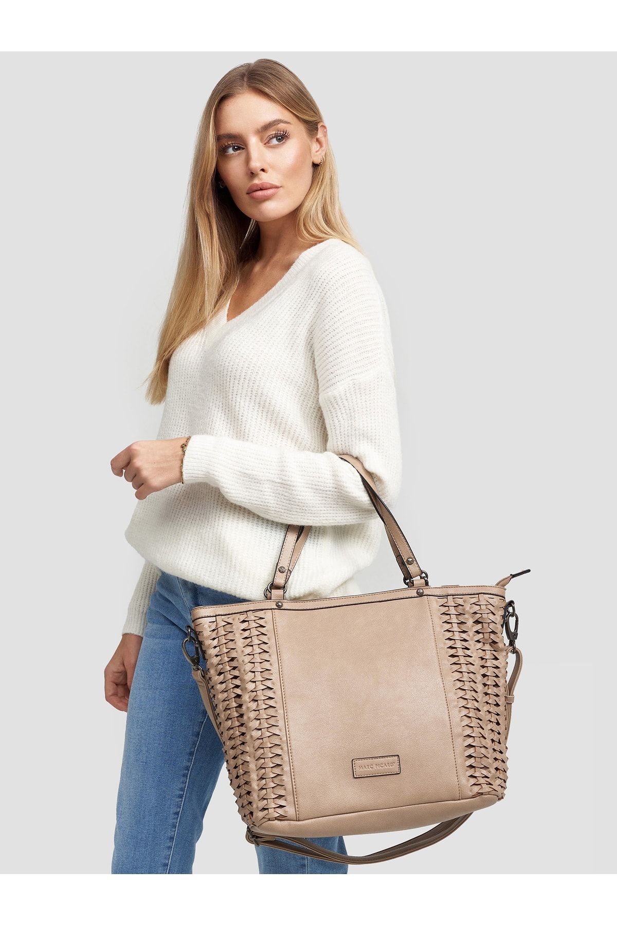 Marc Picard-Handtasche Shopper Flechtoptik 2