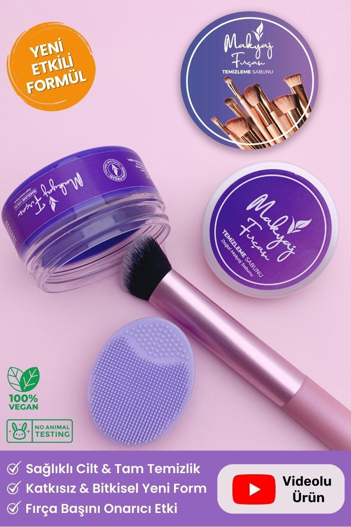 İlla Life Pure Clean Makyaj Fırçası & Süngeri Temizleme Sabunu Ve