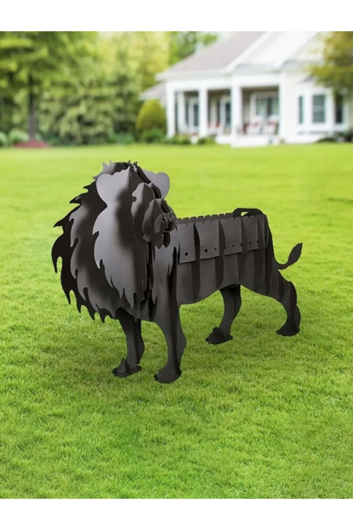Mangal Kömürlü Barbekü Mangal Ayaklı Mangal Bahçe Mangal Aslan Model 5