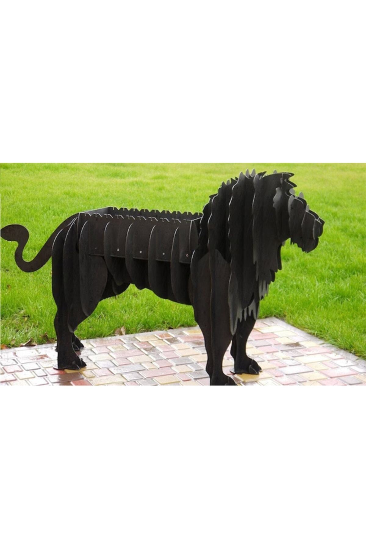 Mangal Barbekü Kömürlü Mangal Ayaklı Aslan Modeli 5