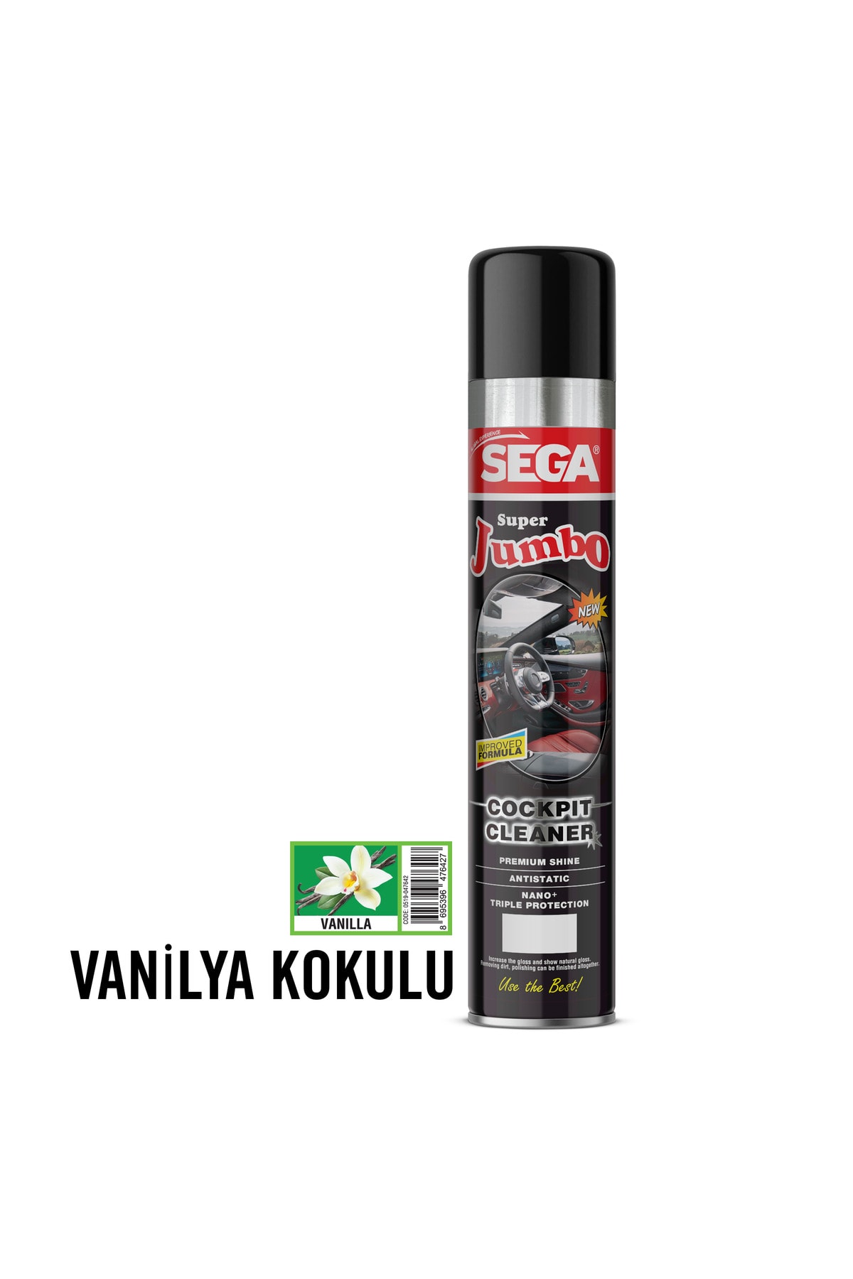 Sega Jumbo Araç Torpido Parlatıcı, Temizleyici Sprey 750 ml