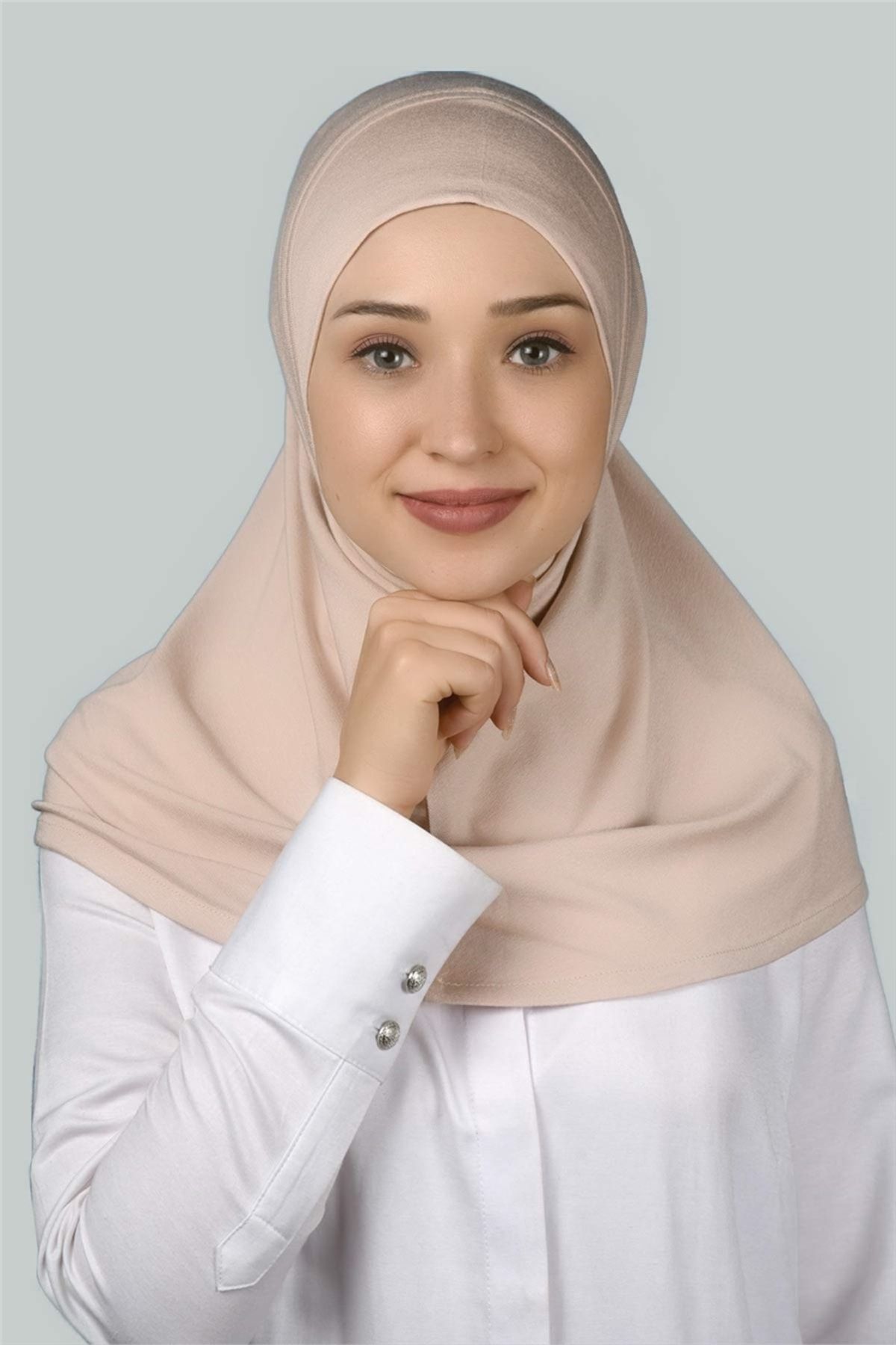 Altobeh Ready Turban Eșarfă Practică Hijab Hijab - Acoperire Rugăciune - Pudră - One Size