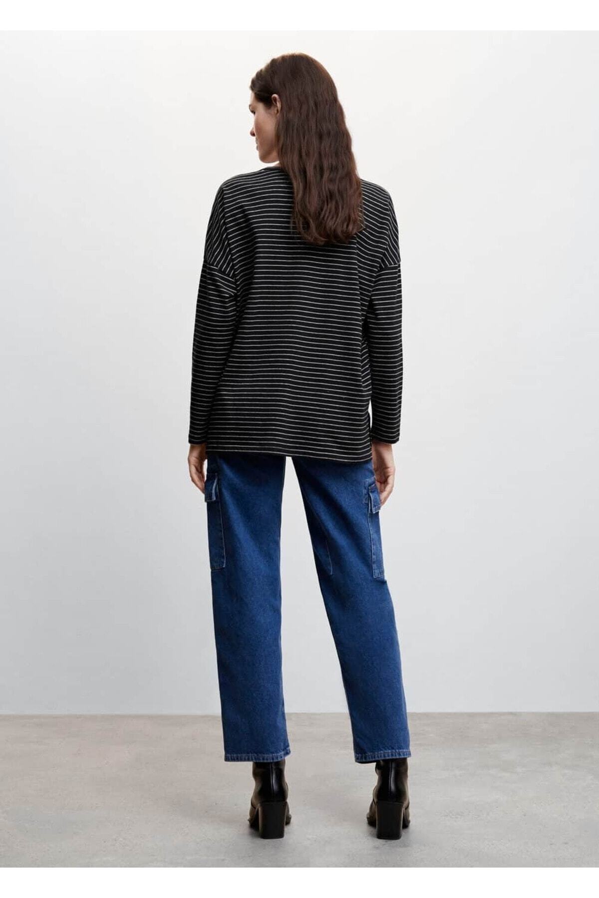 تیشرت مردانه مشکی منگو | 47011286 اورجینال - تصویر 4