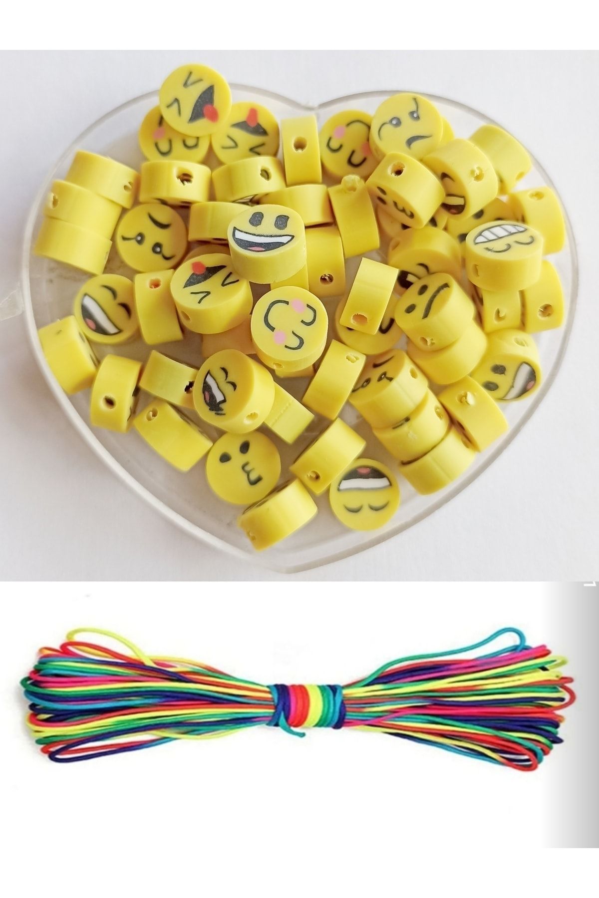 hobim42-5 Meters Parachute String and 20 Figure Fimo Beads 1