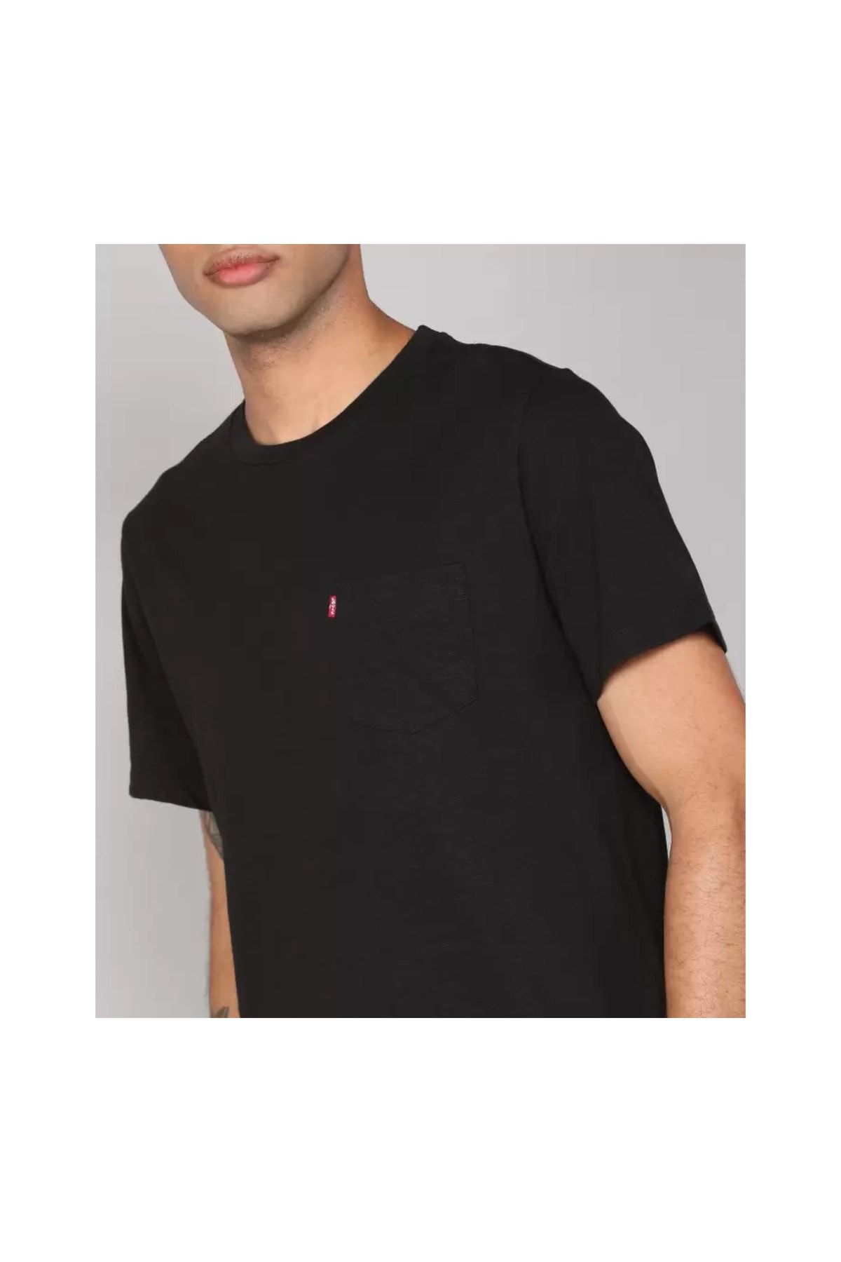 تی شرت مشکی مردانه SS کلاسیک Poket Tee اورجینال Levi's