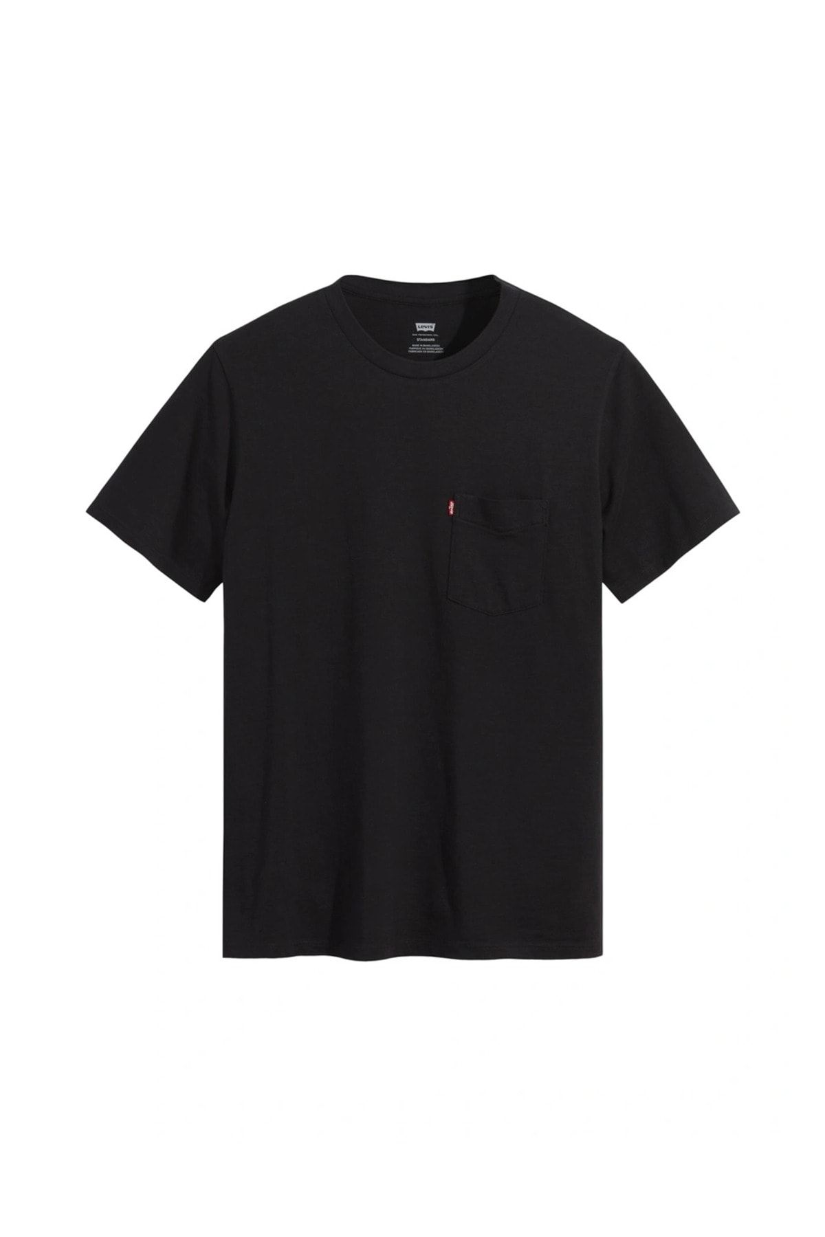 تی شرت مشکی مردانه SS کلاسیک Poket Tee اورجینال Levi's