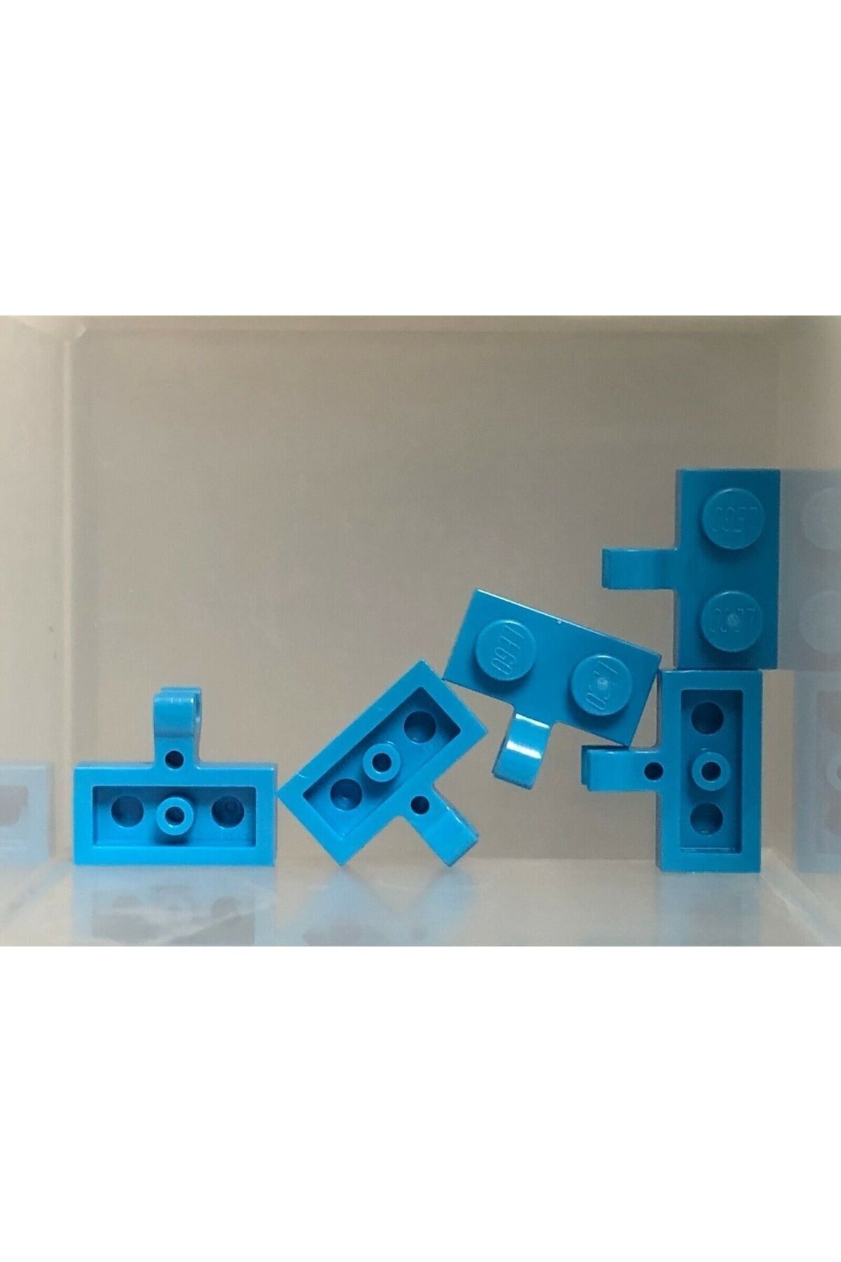 LEGO پلاک لوازم جانبی اصلاح شده 1 x 2 گیره افقی آجر لاجوردی تیره 4 قطعه ارسال خواهد شد PLATEMODIFIED11476DARKAZURE