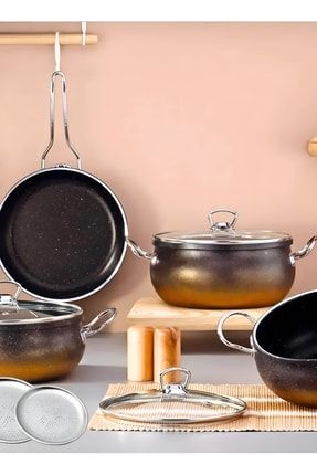 Cookplus Biogranit Dream 7 Parça Tencere Seti Green