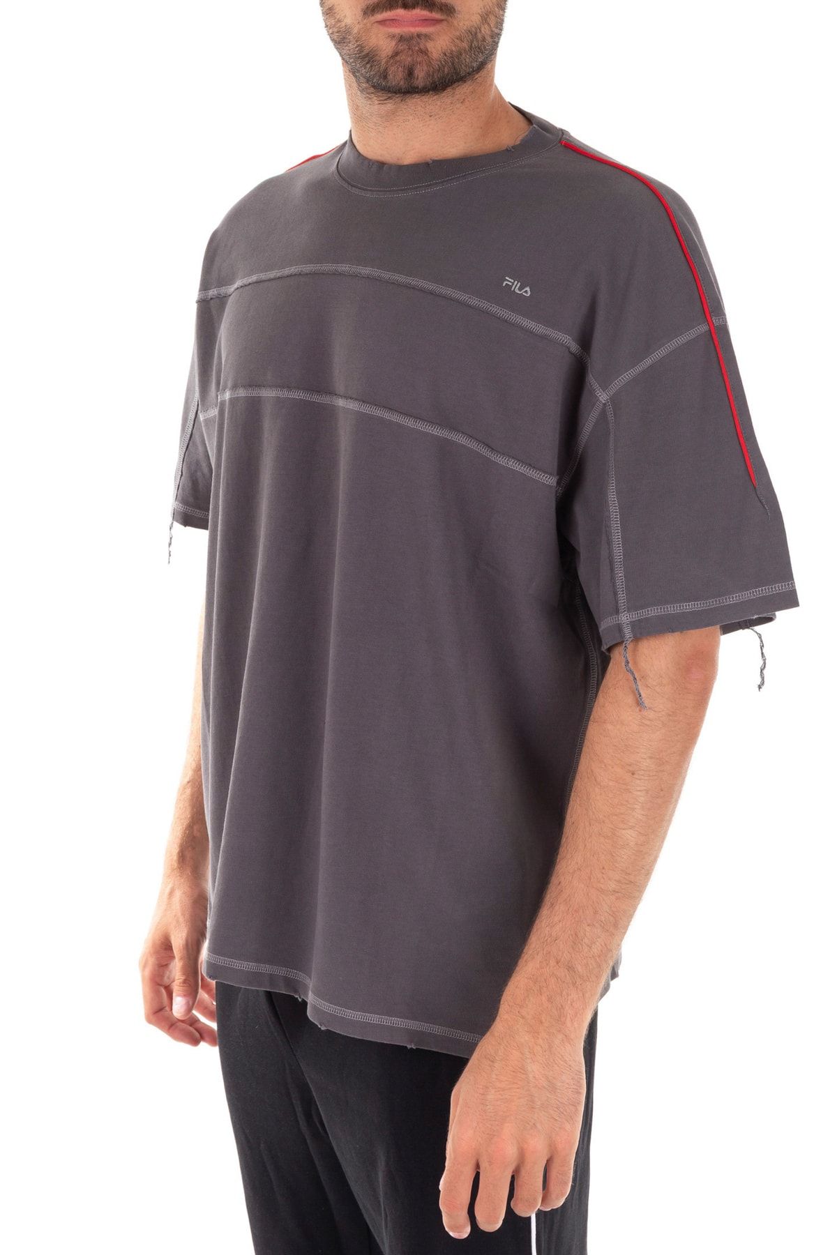 Grey fila t shirt discount