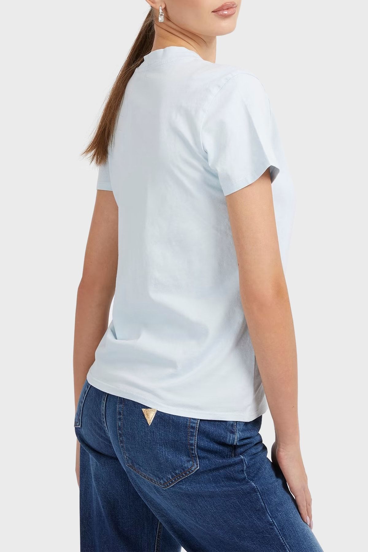 Guess Ss Triangle Logo Short Sleeve Classic T Shirt T SHIRT