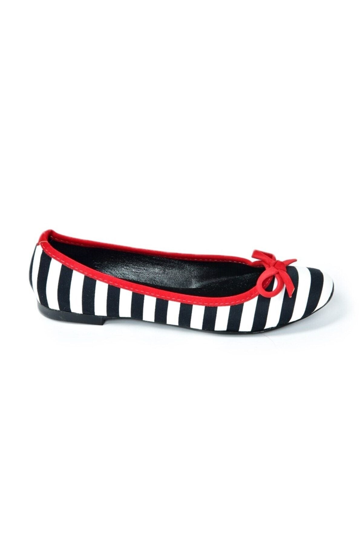Fox Shoes-Negru Alb Roșu Balerina Femei Balerina F726037004 5