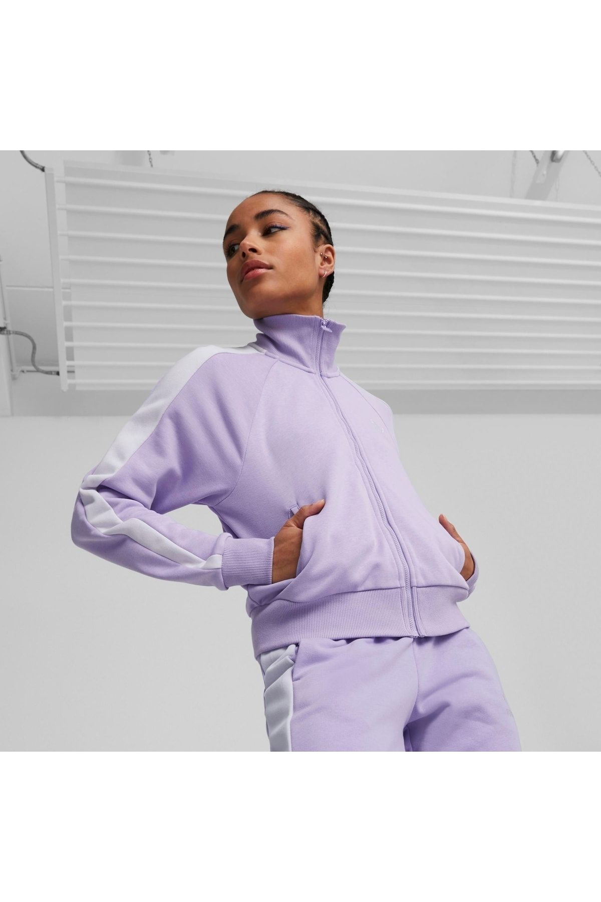 Puma Iconic T7 Women s Lilac Tracksuit 530079 25 Trendyol
