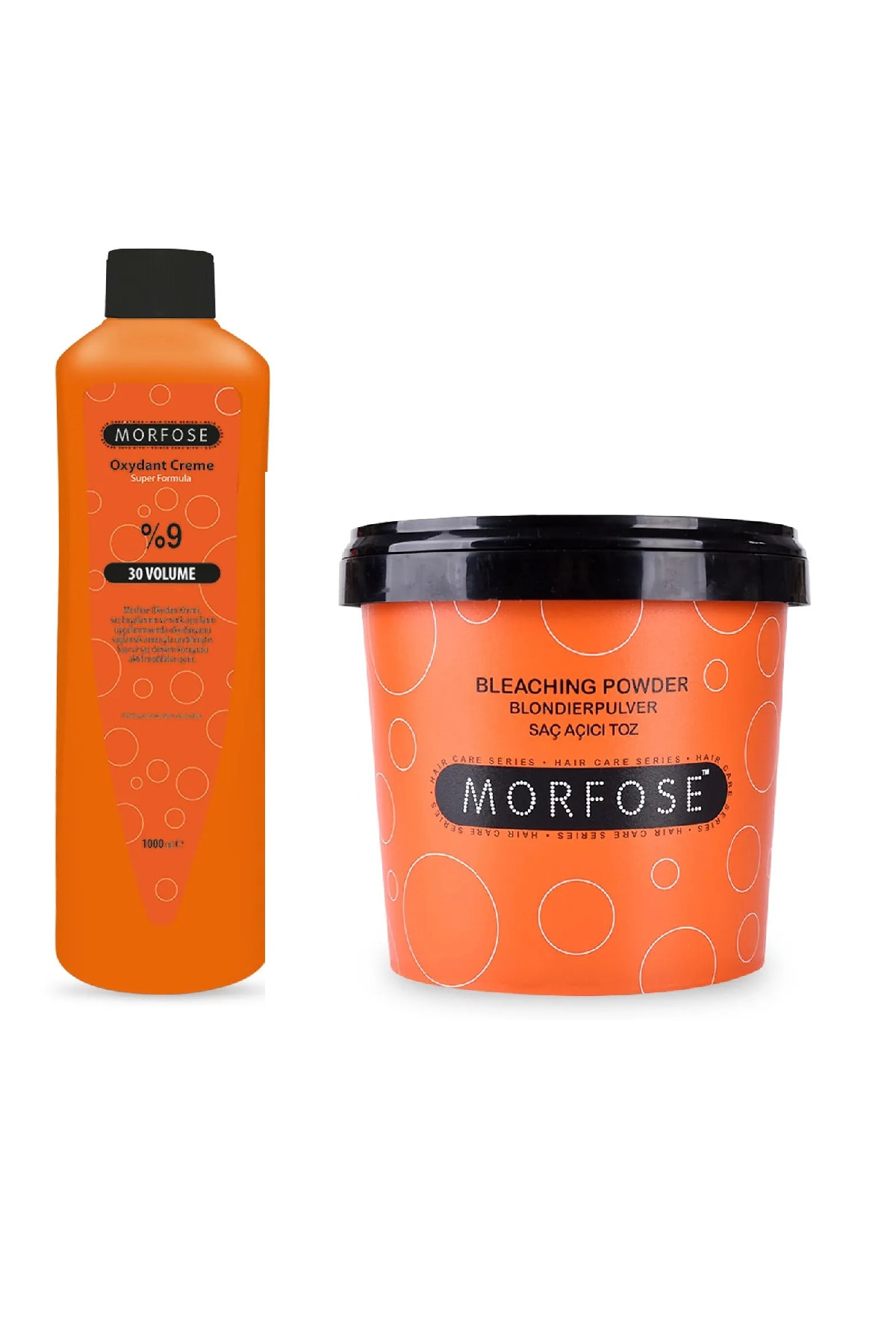 Morfose Saç Açıcı Toz 1000 Gr Mavi - %9 Oksidan Krem 1000 ml 2'Lİ SET