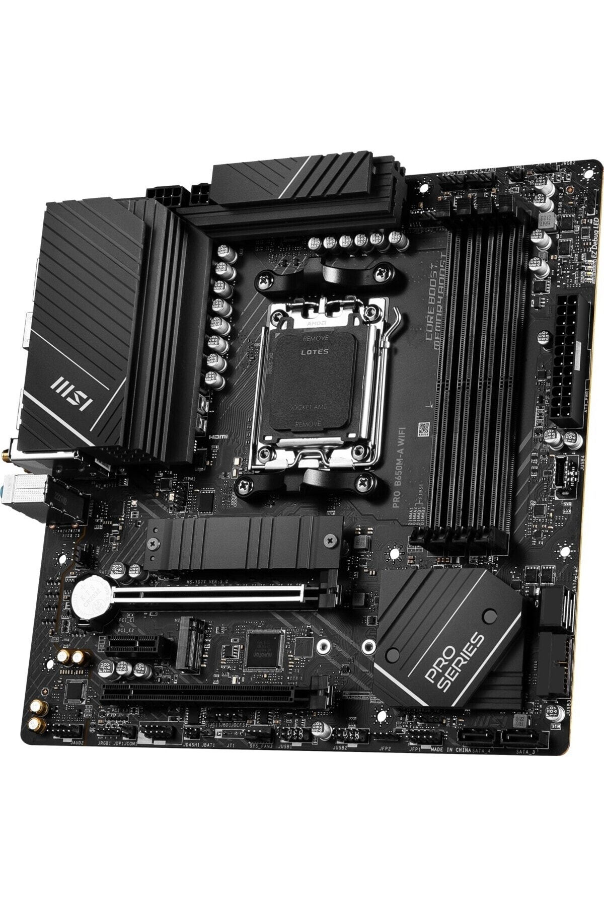 MSI MB PRO B650M-A WIFI AM5 DDR5 6400MHZ(OC) HDMI DP M.2 USB3.2