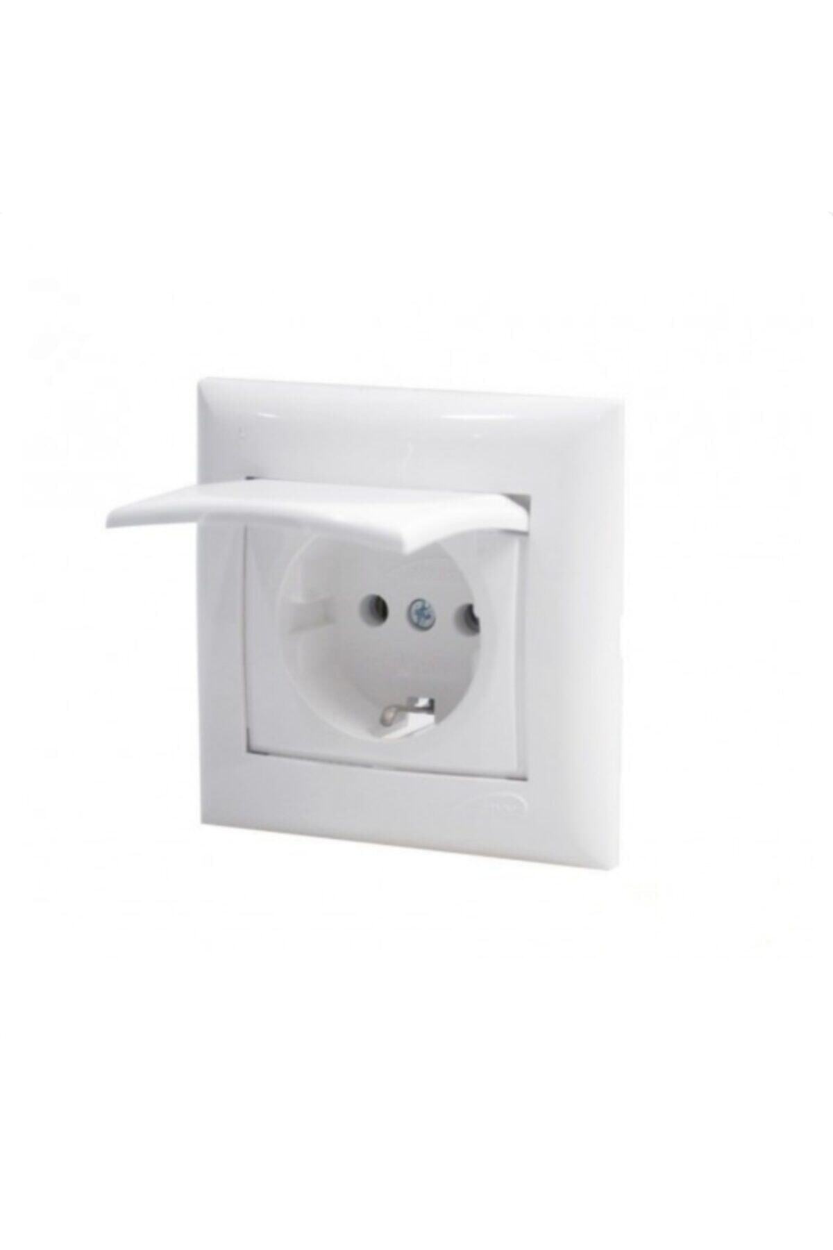 End-Covered Grounded Socket Flush Mounted 1