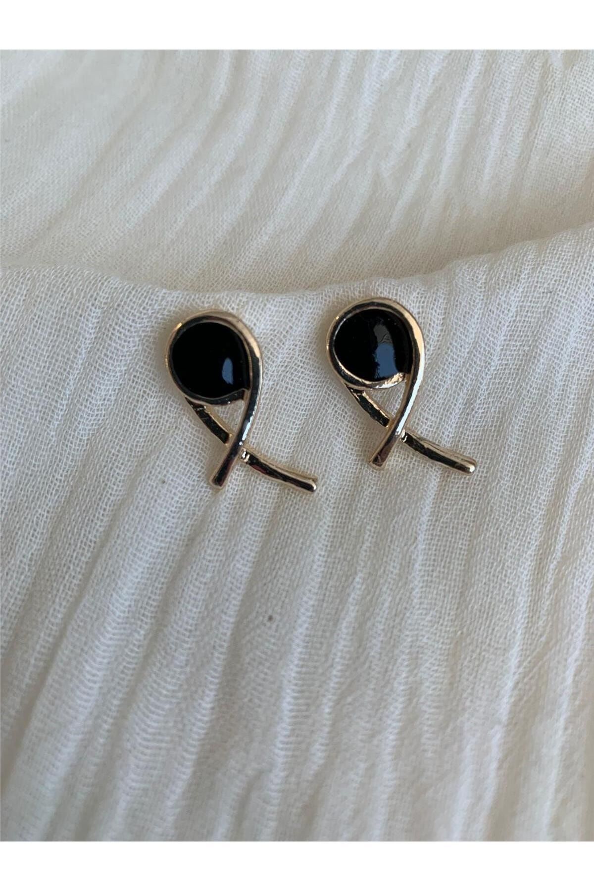Black clearance enamel earrings