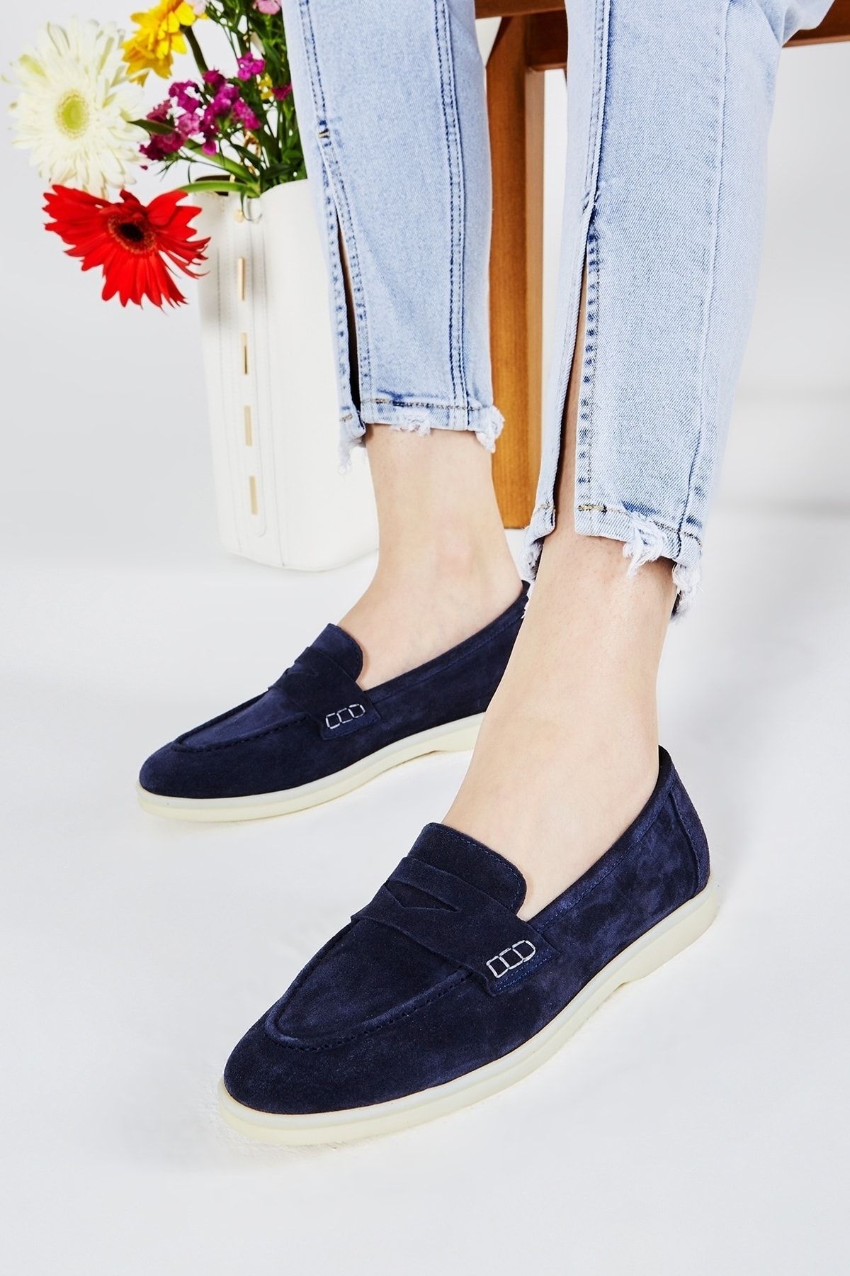 Navy suede sale brogues womens