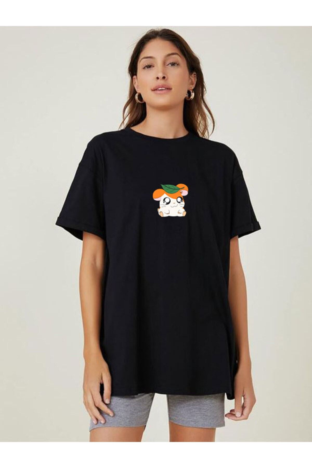 Kedi Design-HAMTARO MINIMAL PRINT OVERSIZE UNISEX T-SHIRT 1