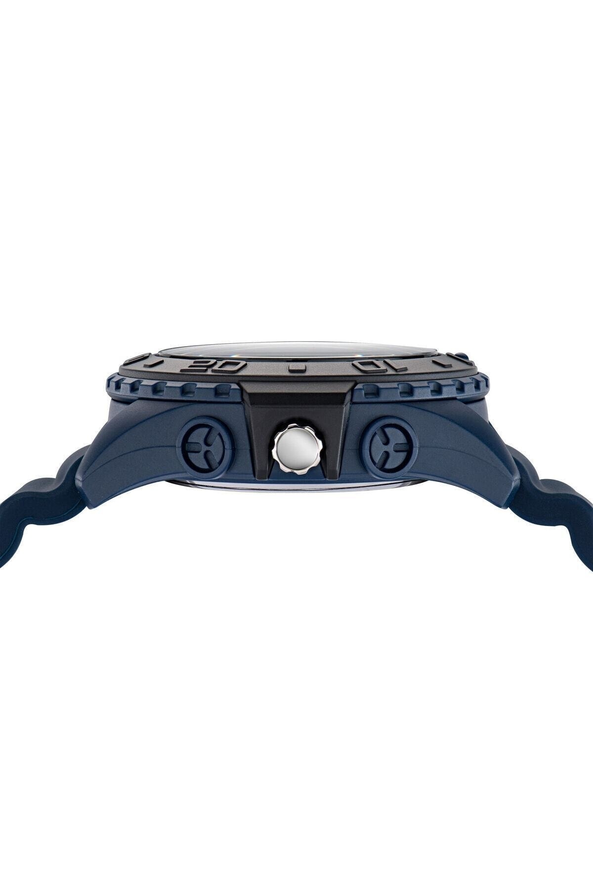 Nautica NAPCNS214 Orologio Casual Uomo, Cassa In Resina Blu 49.5mm, Cinturino Silicone, Quadrante Con Indicatori Luminosi