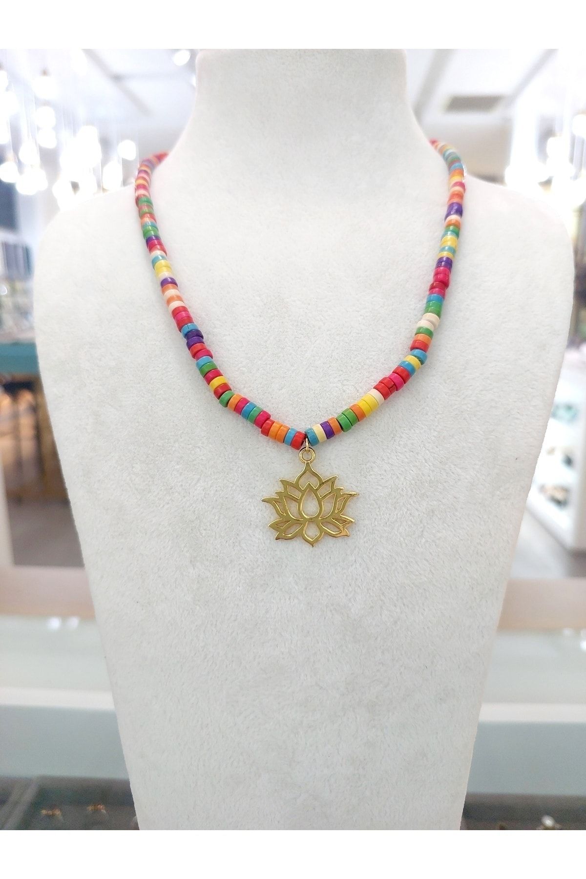 G YUCHU Necklace Yellow Natural Stone Trendyol