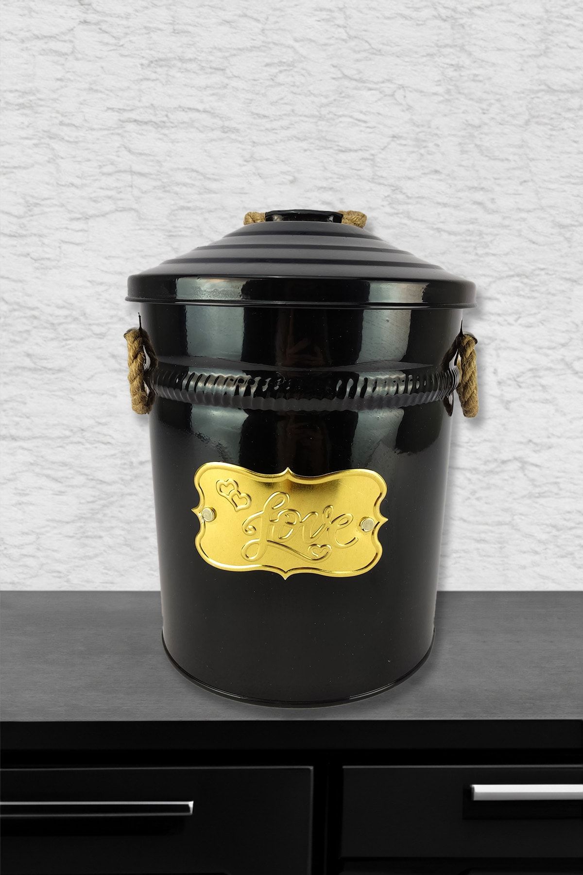 Digithome-Multi-Purpose Metal Storage Container with Lid 5 Lt Black - 900 C1-1-156 3