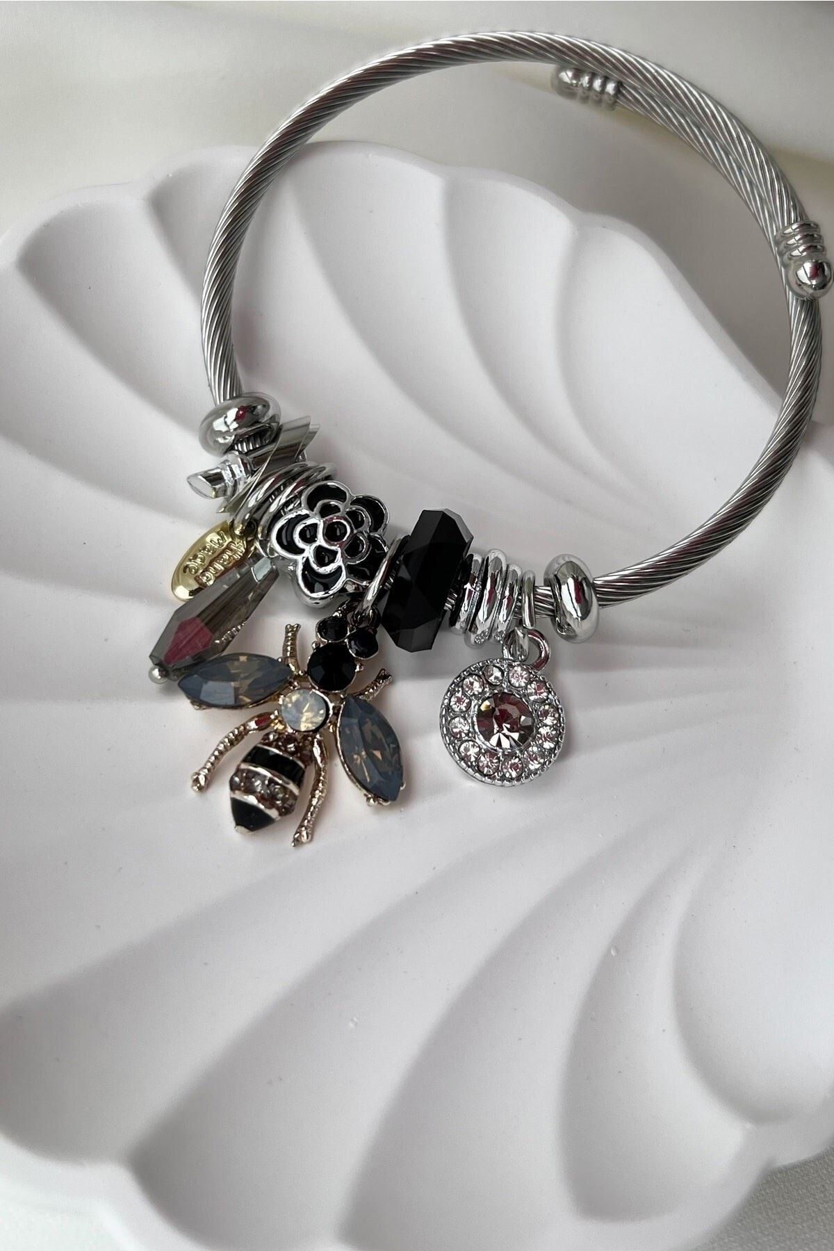 Women's charm cheap bracelet silver
