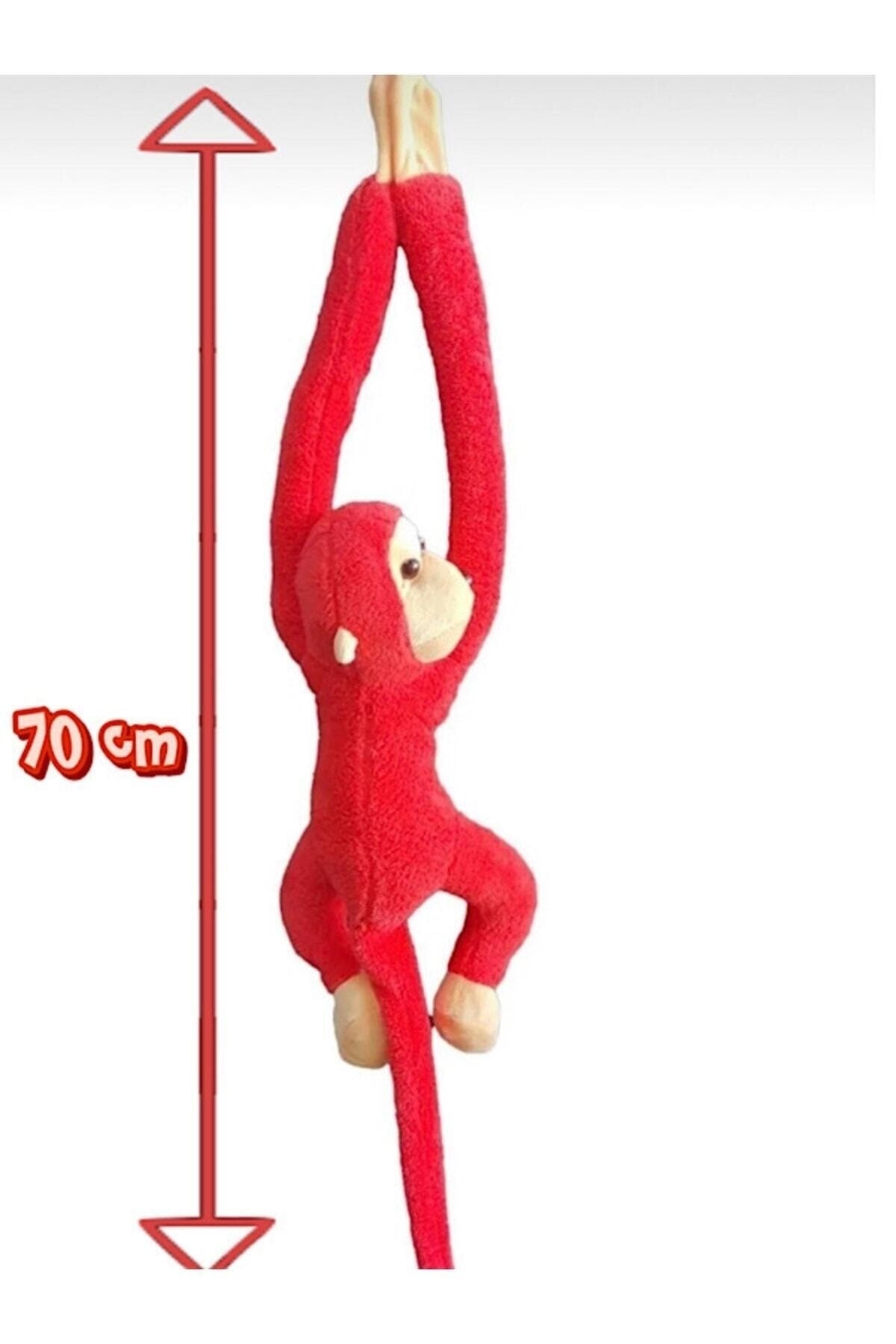 BabyLondy 2 Adet Farklı Renk Peluş Maymun - Uyku Arkadaşı Peluş Oyuncak -elleri Yapışkanlı Sarılan Maymun fotoğrafı 2 (önizleme)