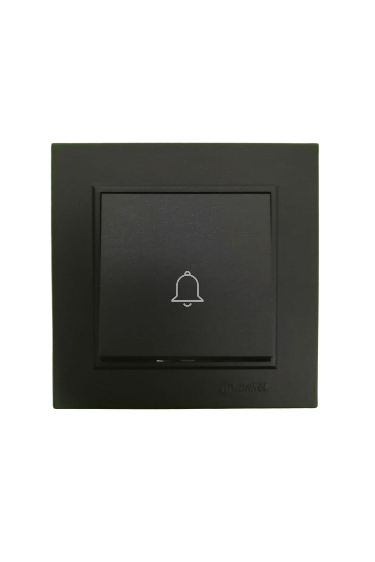 MAKEL-SQUARE BLACK BELL BUTTON+SINGLE FRAME 1