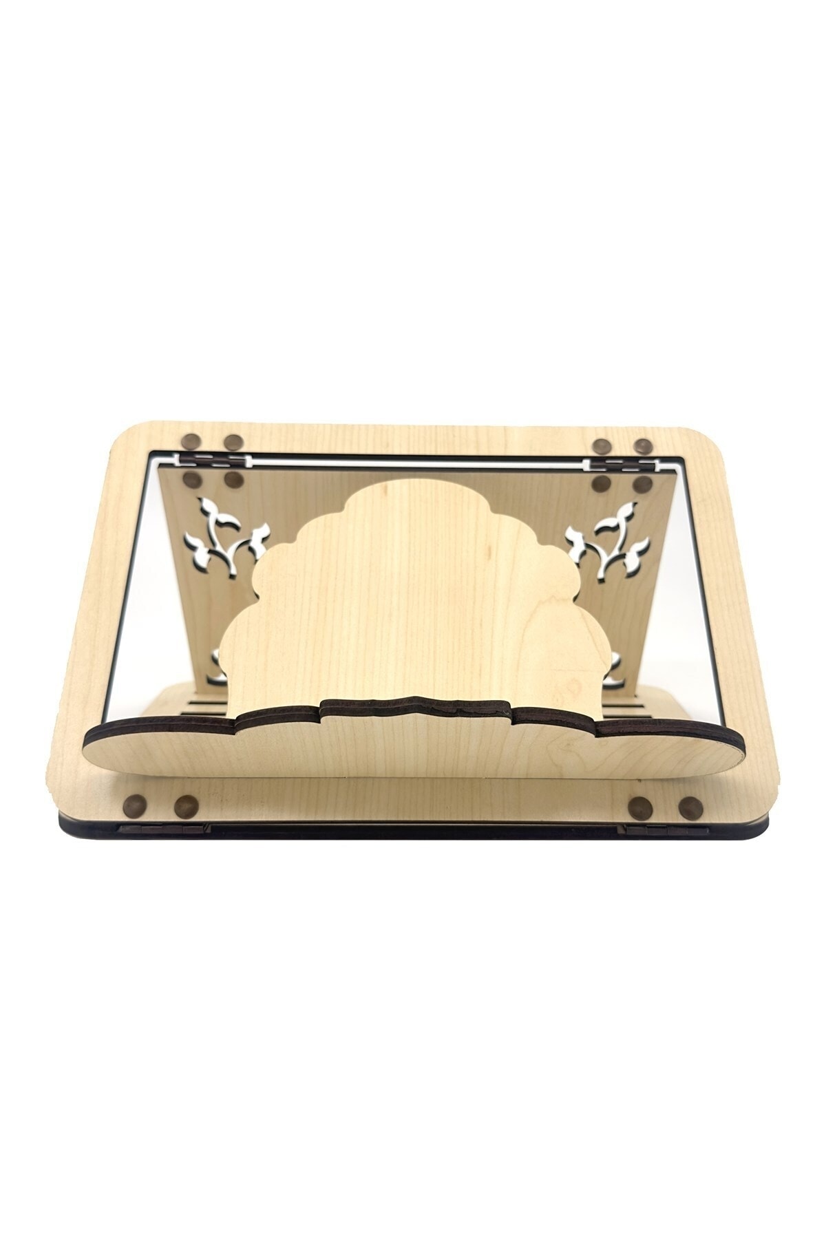 Portable Custom Design Wooden Laser Embroidered Book Reading Stand, Tablet and Laptop Holder Bag