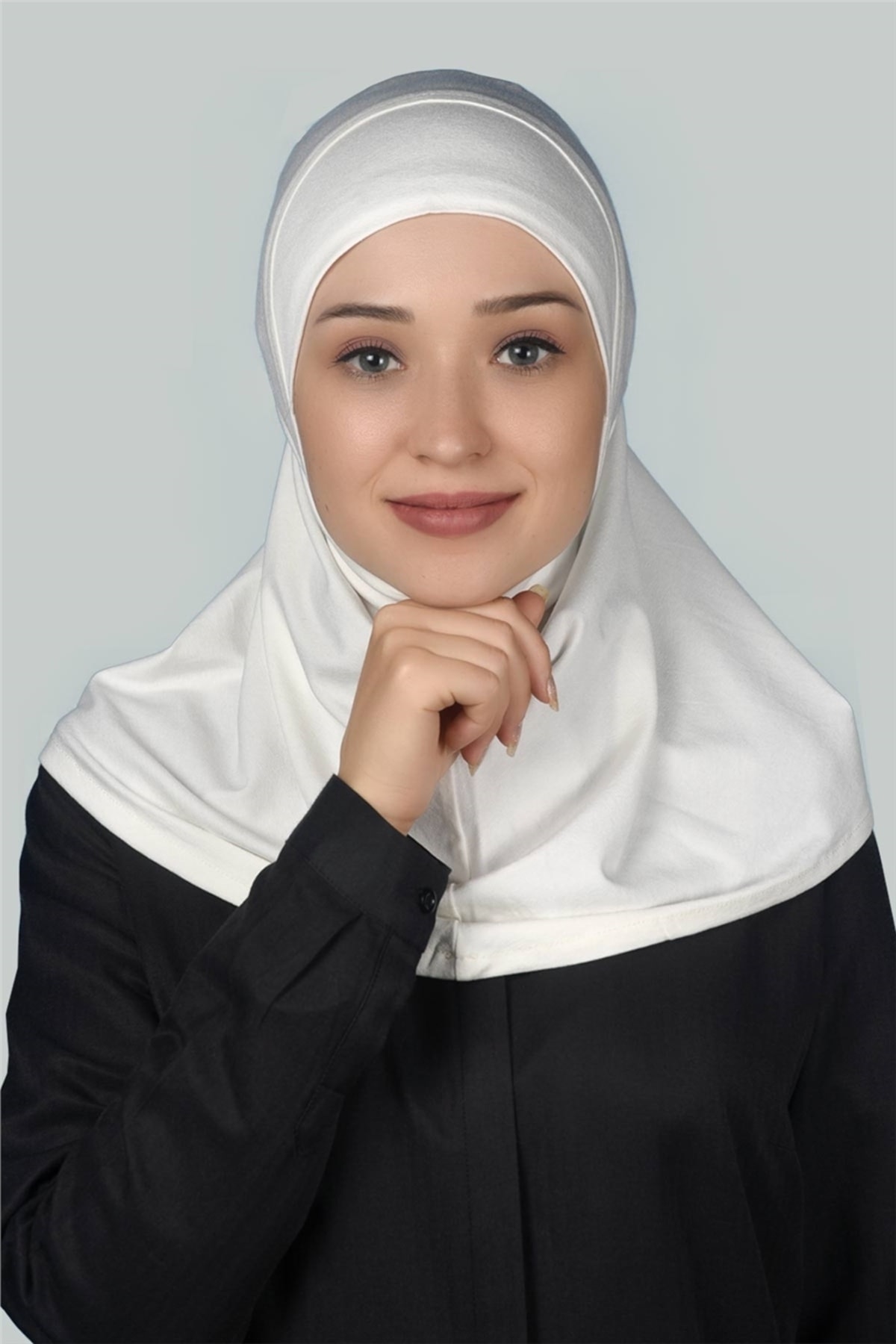 Ready-to-Wear Turban Practical Scarf Hijab - Prayer Cover - Ecru