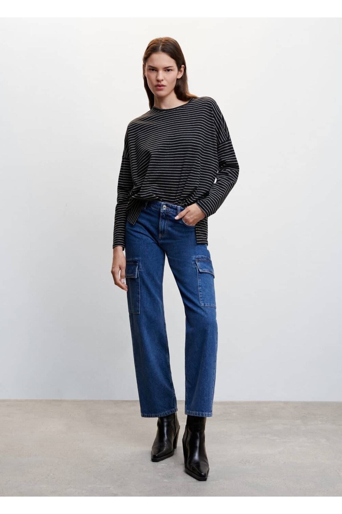 تیشرت مردانه مشکی منگو | 47011286 اورجینال - تصویر 2