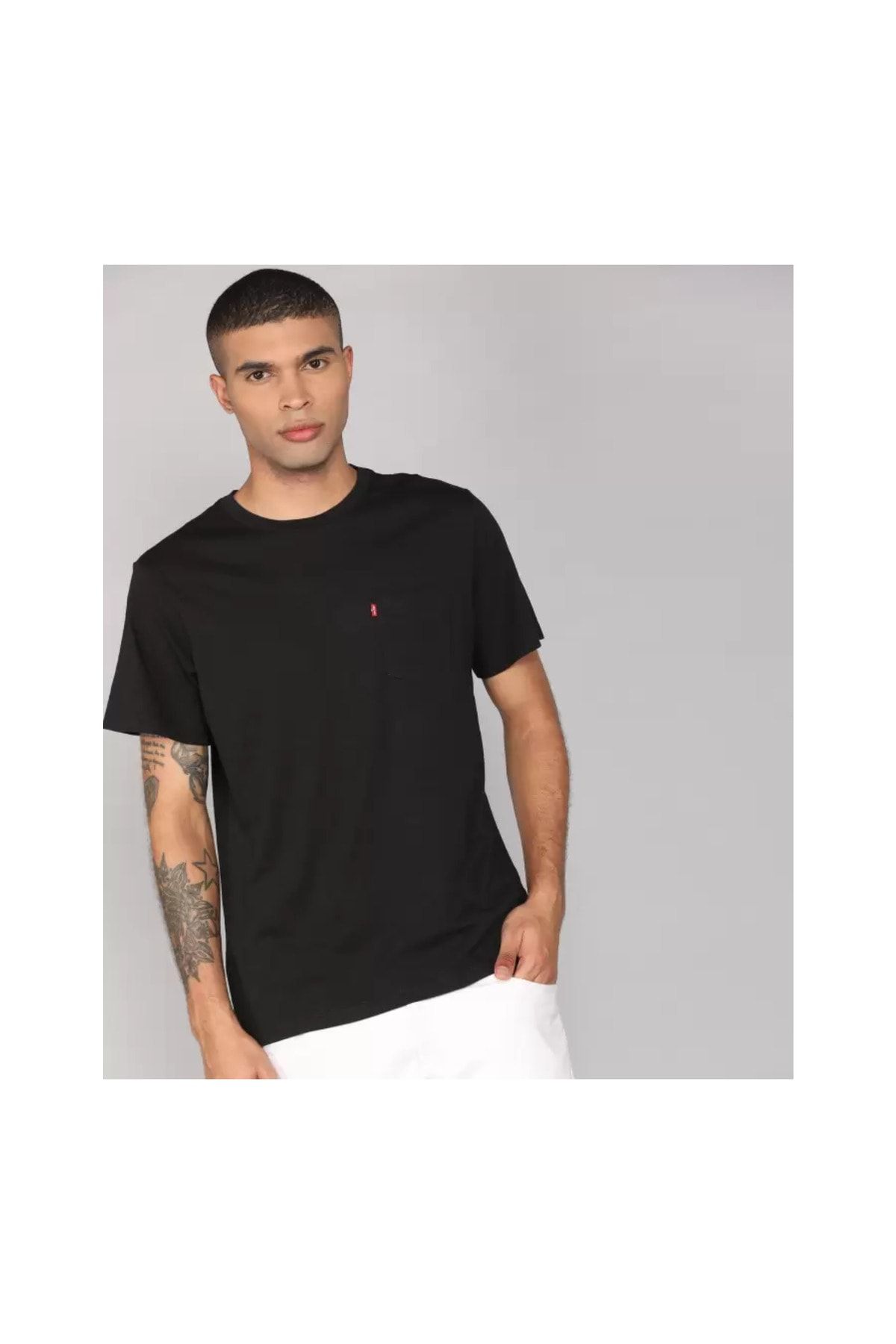 تی شرت مشکی مردانه SS کلاسیک Poket Tee اورجینال Levi's