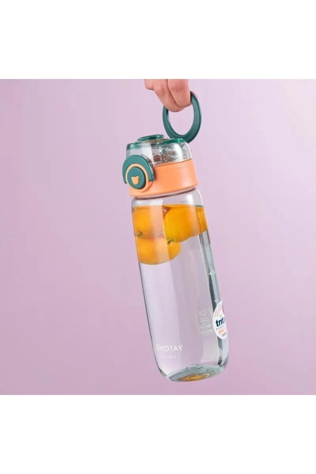 Shotay-650 ml Cute Bear Comfortable Drinking Tritan Water Bottle with Measuring Scale 5