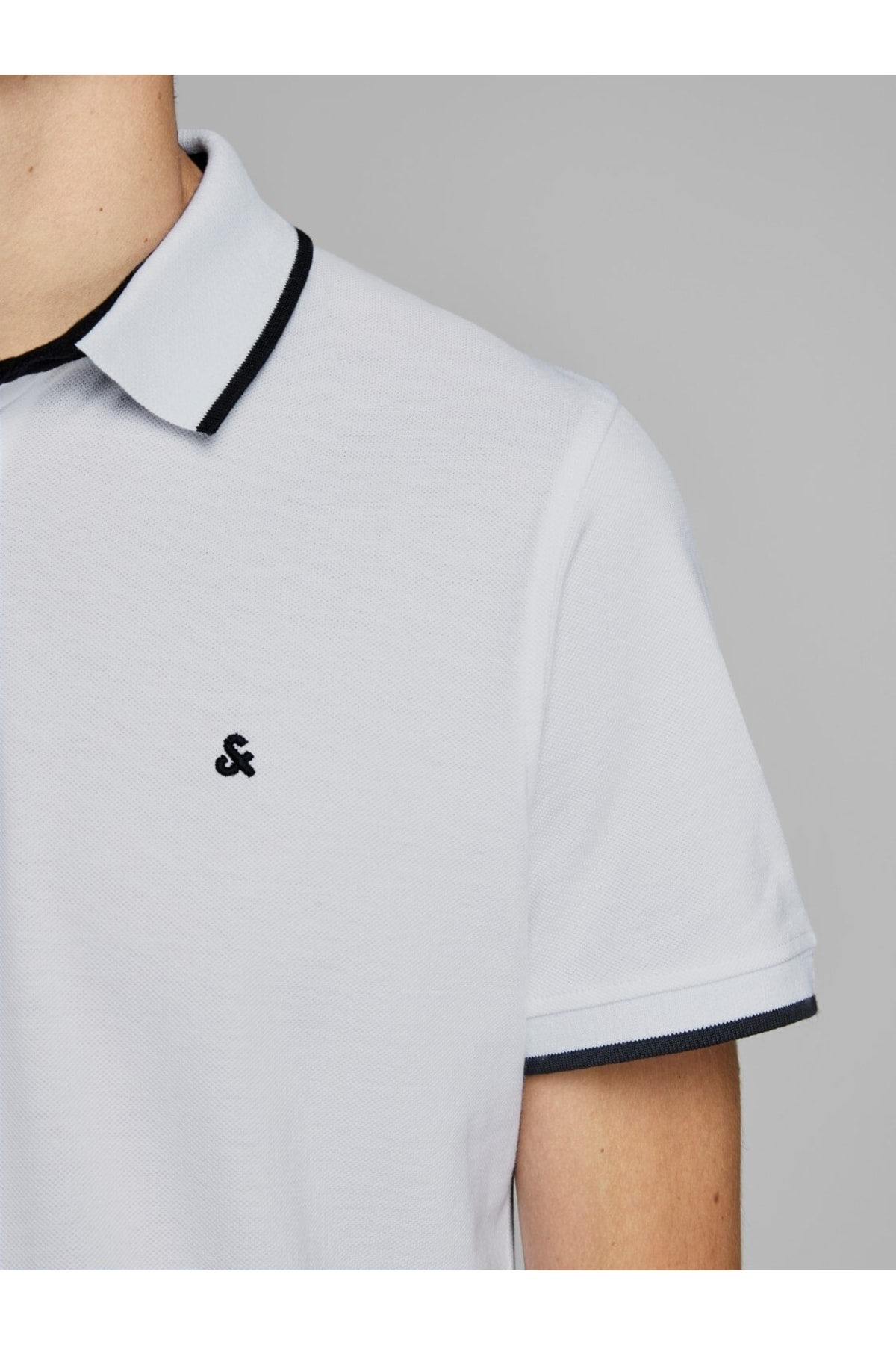 پولوشرت جک اند جونز مردانه پاموک سفید  راسته Regular/رگولار    بیسیک کژوال/روزمره | Jack & Jones p-zal-ab-2021-71 TR - تصویر 3