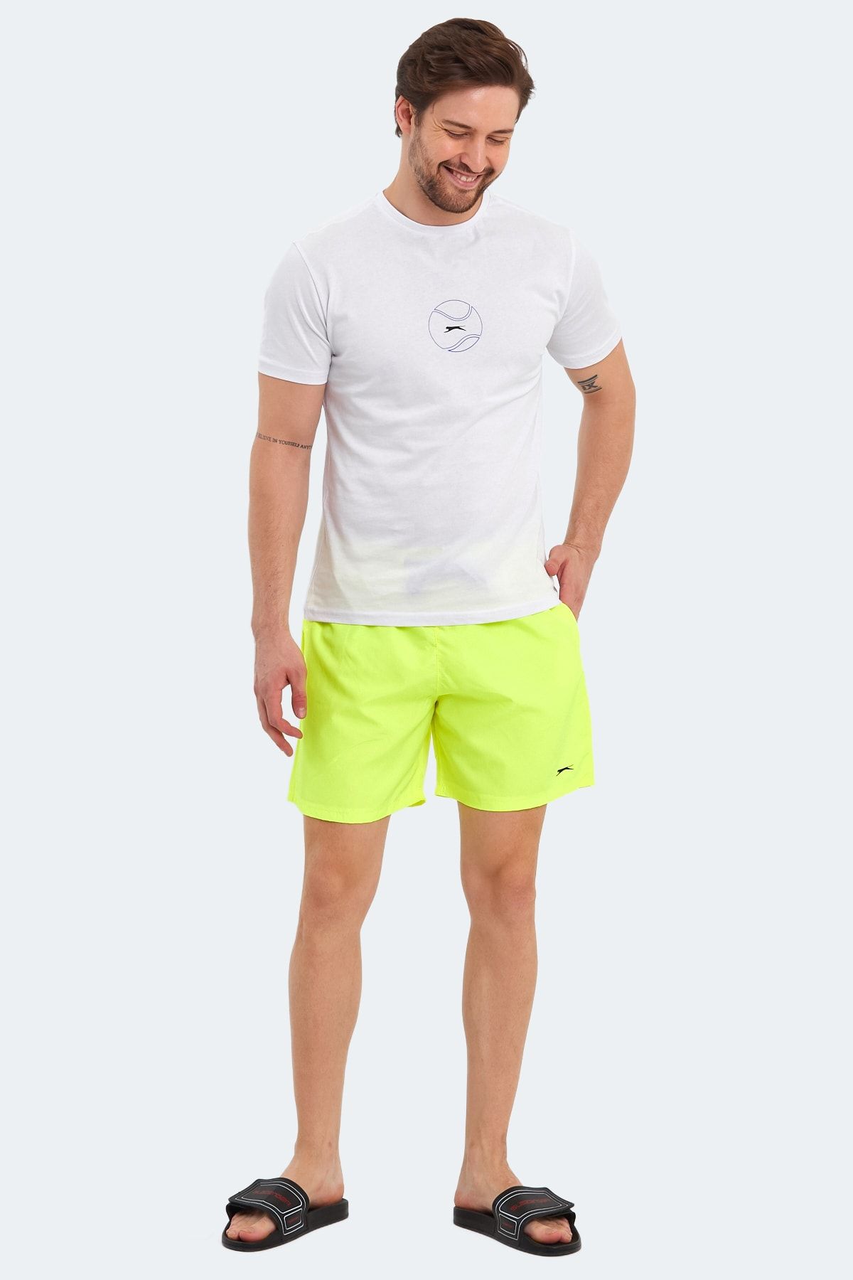 Slazenger RATING Men s Swim Shorts Yellow Trendyol
